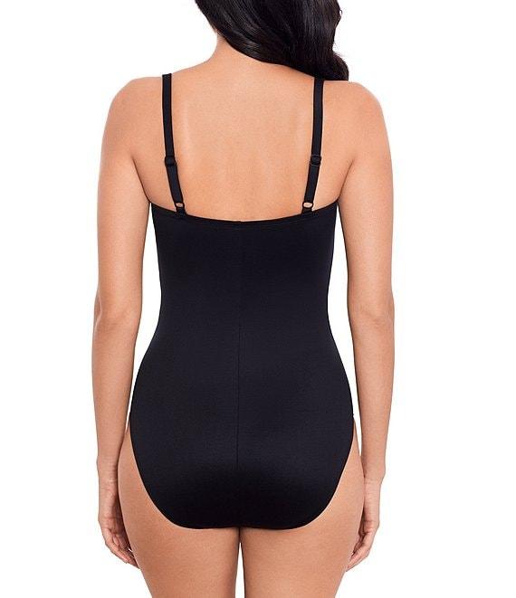 Miraclesuit Spectra Lyra Color Block Square Neck Underwire One Piece Swimsuit Product Image