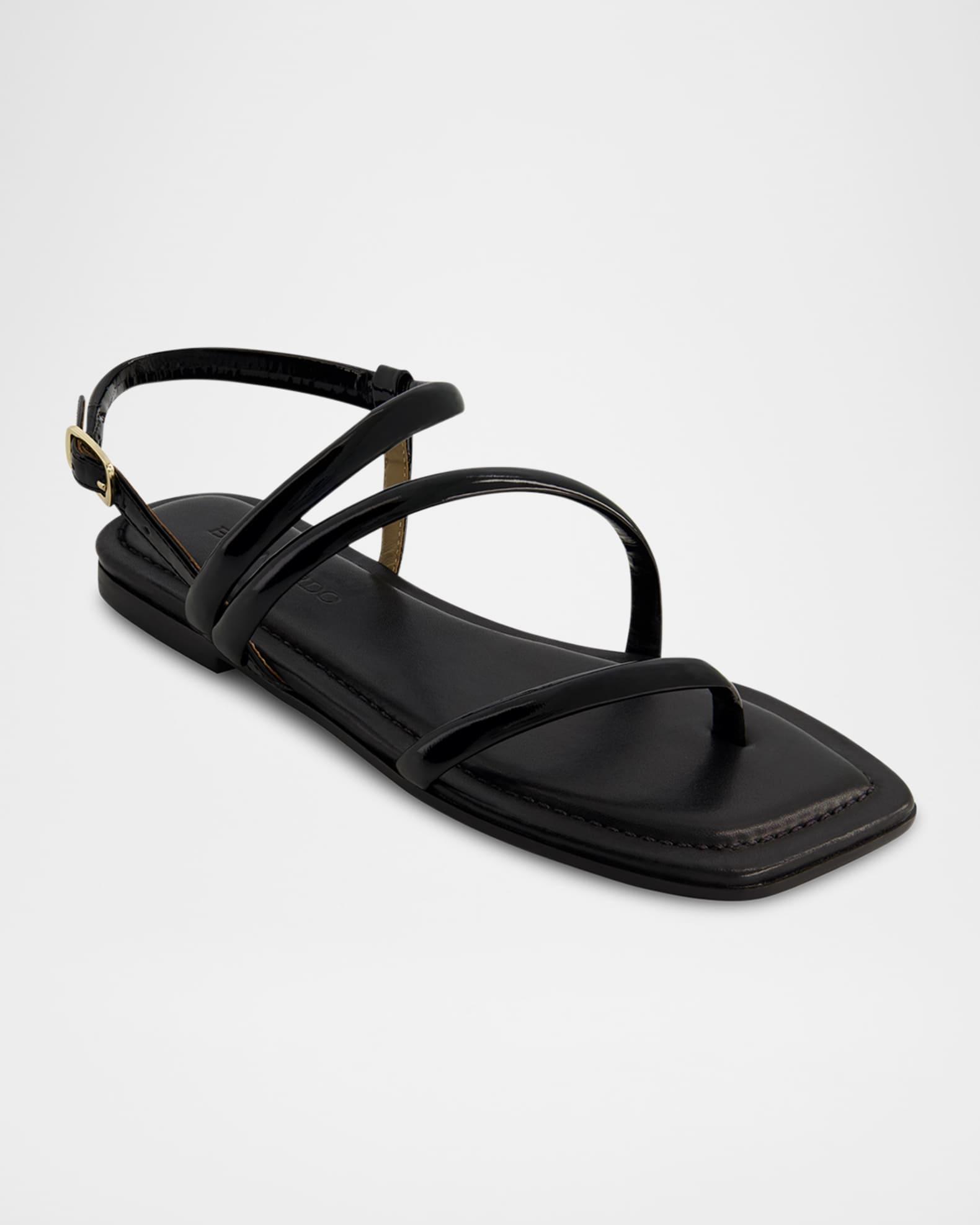 Odessa Patent Thong Slingback Sandals Product Image