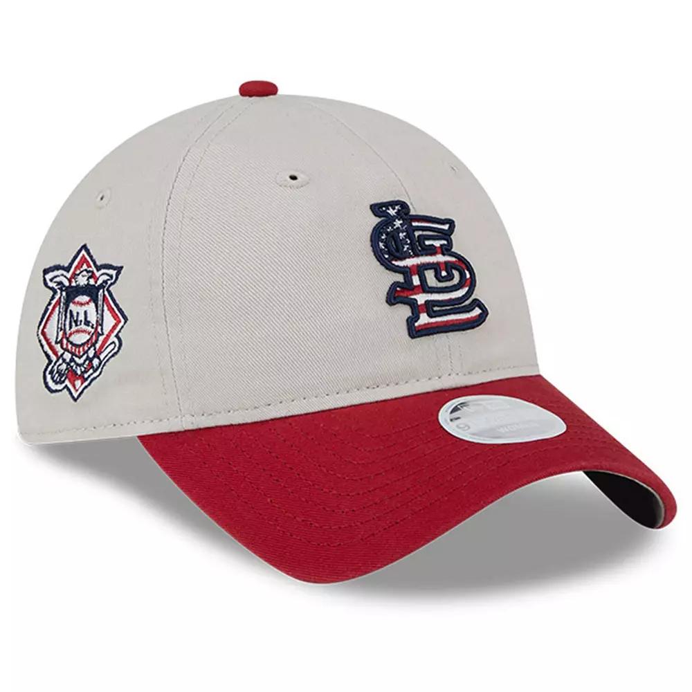 Women's New Era  Khaki/Red St. Louis Cardinals 2024 Fourth of July 9TWENTY Adjustable Hat, Beig K Product Image
