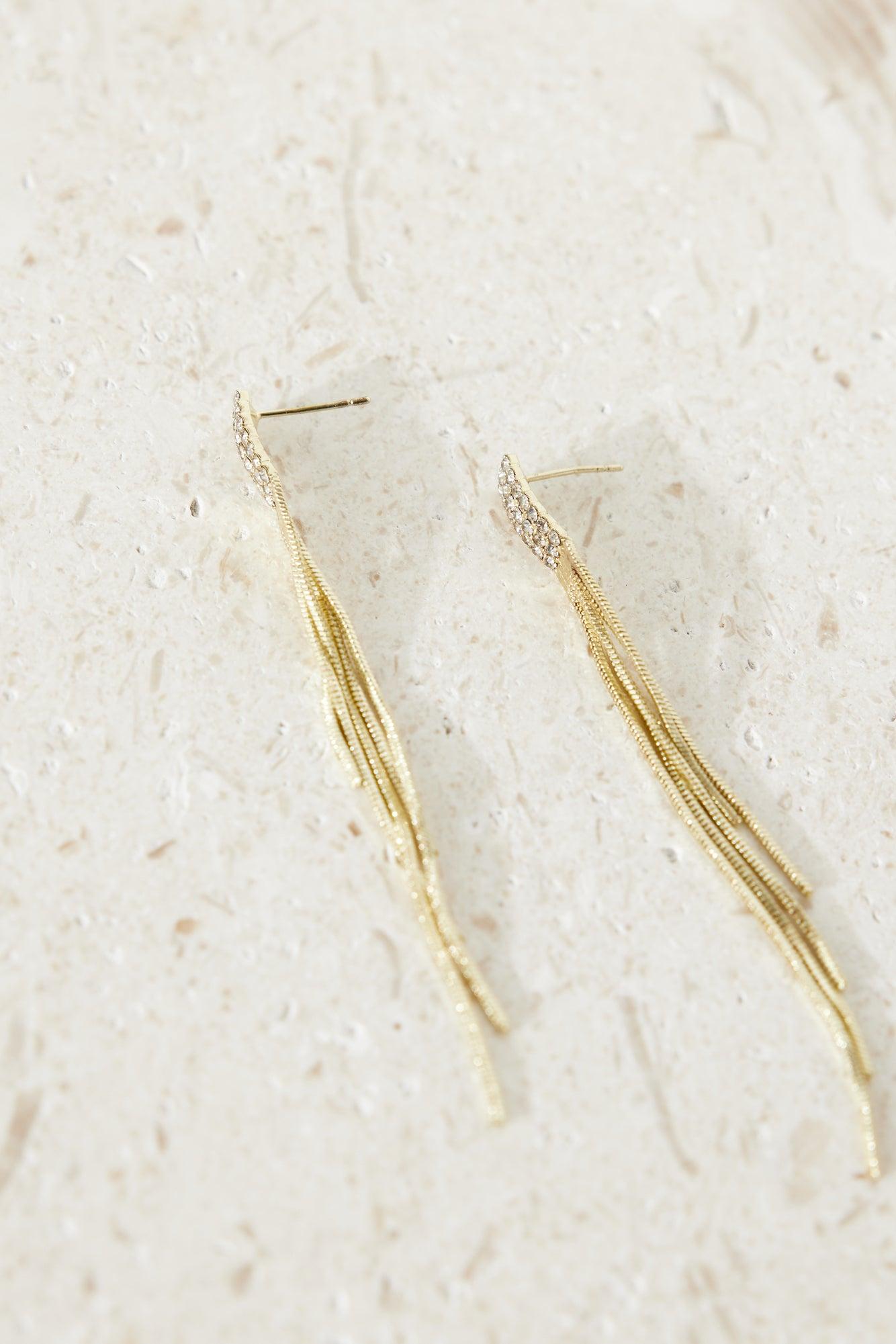 Soft Sparkle Earrings Gold Product Image