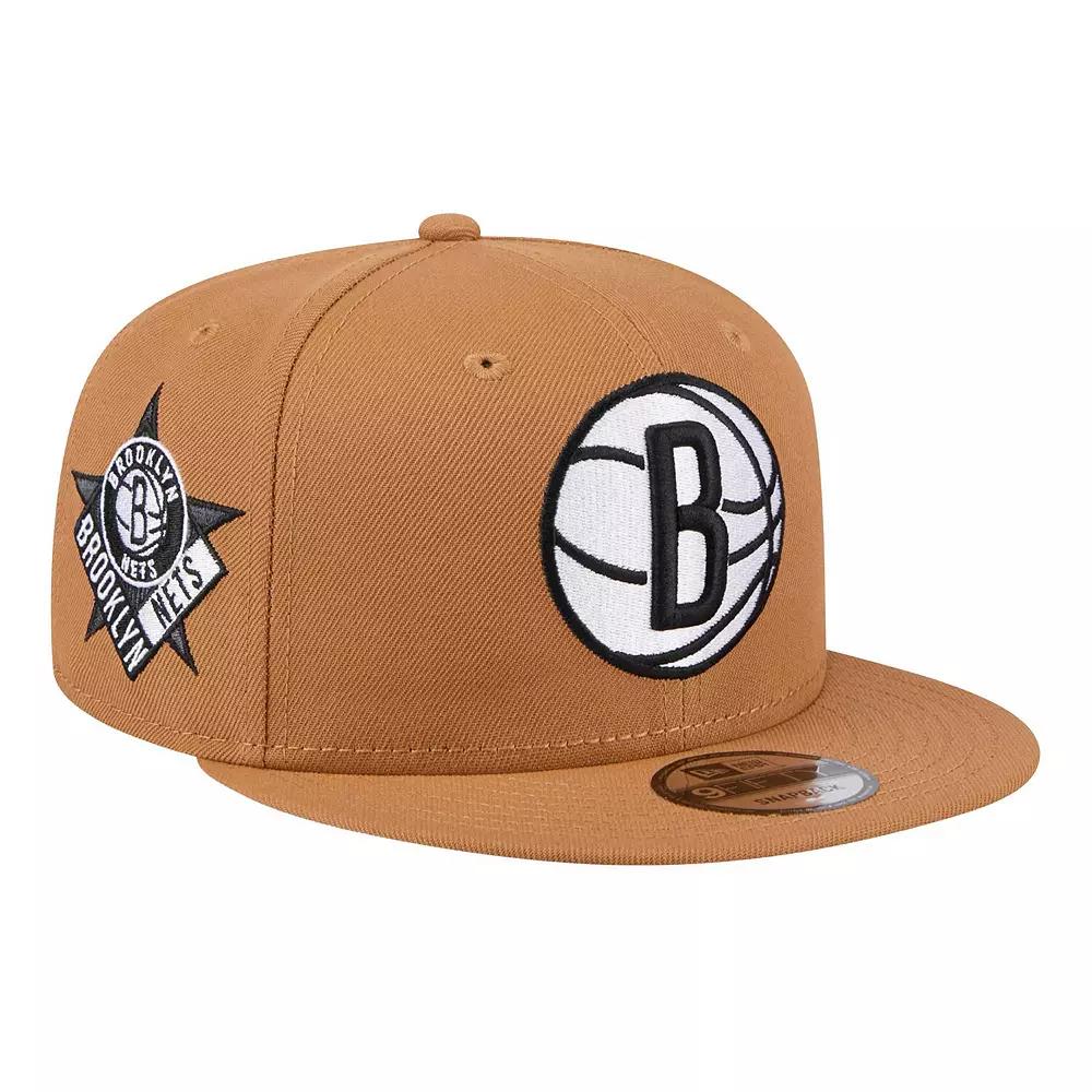 Men's New Era Tan Brooklyn Nets Color Pack 9FIFTY Snapback Hat, Team Product Image
