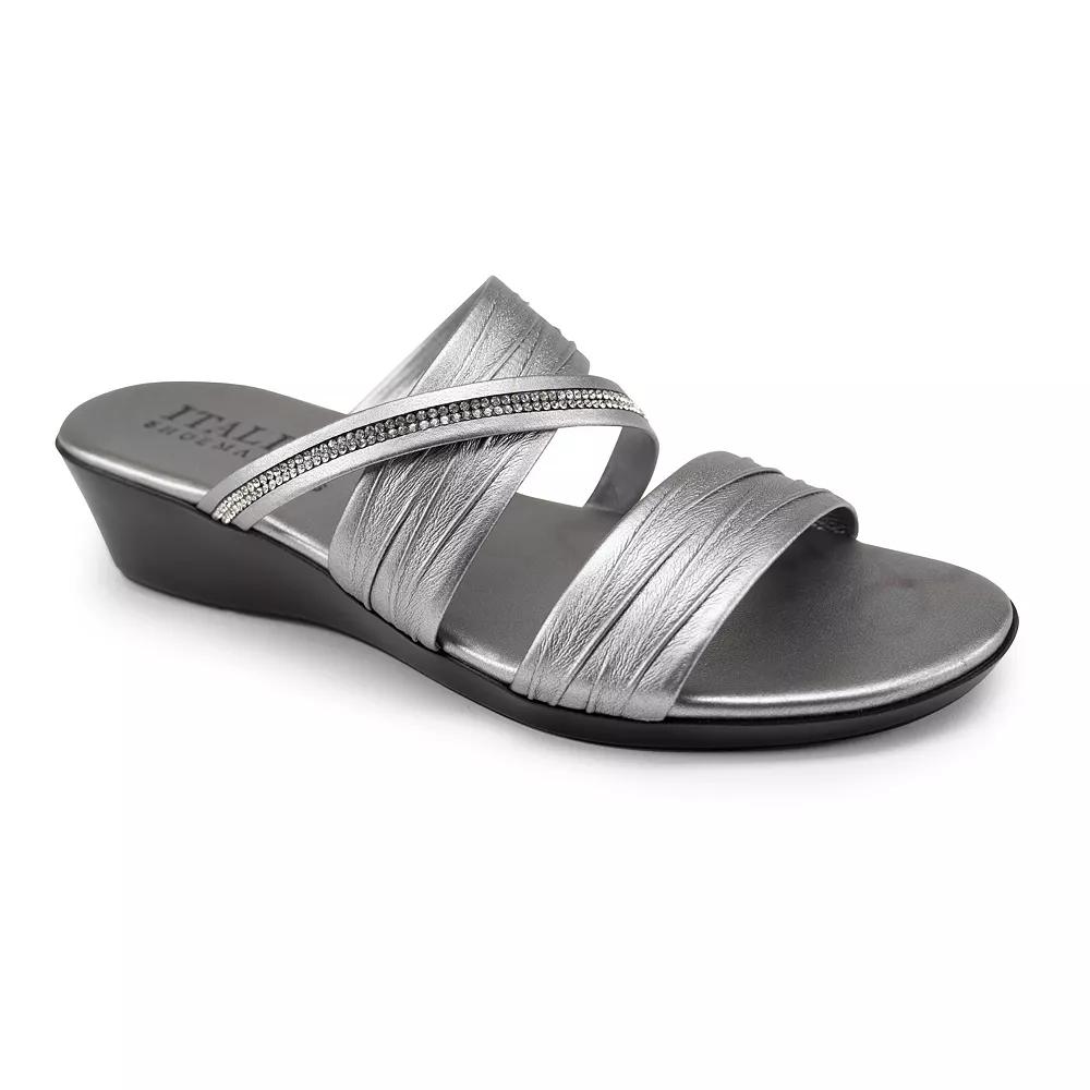Women's Italian Shoemakers Hollis Wedge Sandals, Size: 6, Gray Product Image