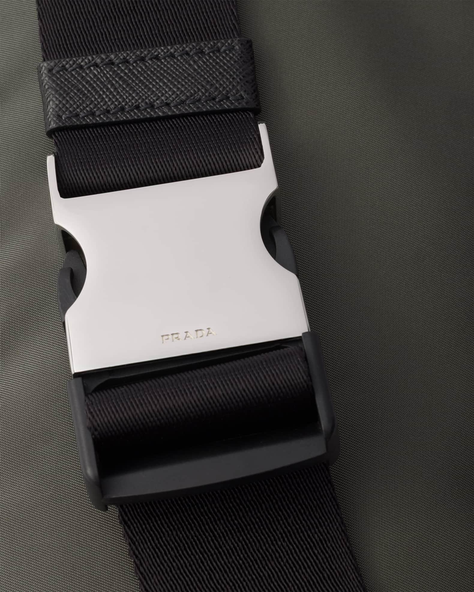 Men's Re-Nylon and Saffiano Leather Belt Bag Product Image