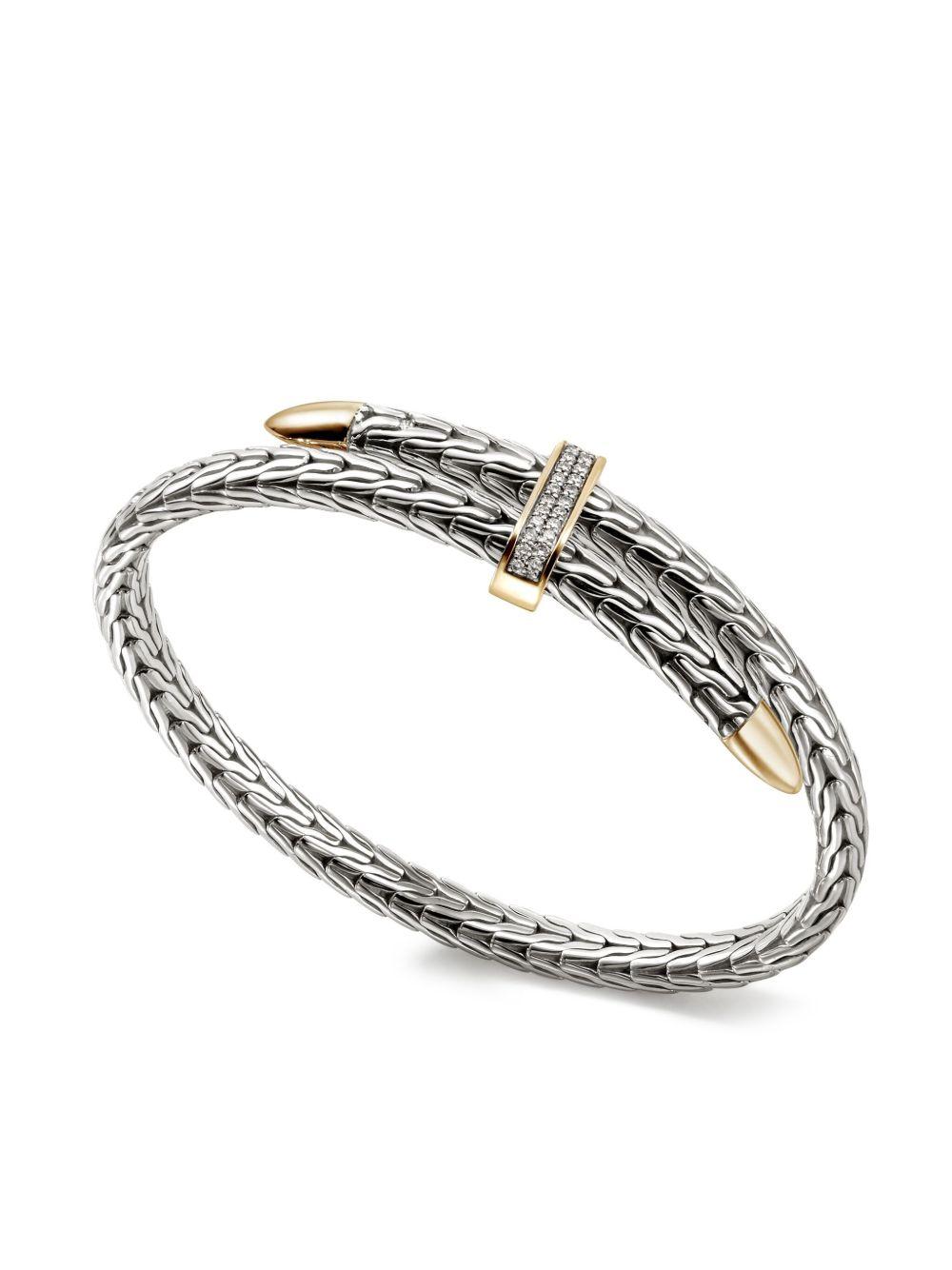 sterling-silver and 14k yellow-gold Spear Flex diamond bracelet Product Image