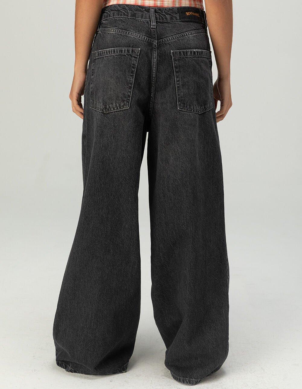 BDG Urban Outfitters Anika Ultra-Wide Leg Womens Low Rise Jeans - WASHED BLACK Product Image