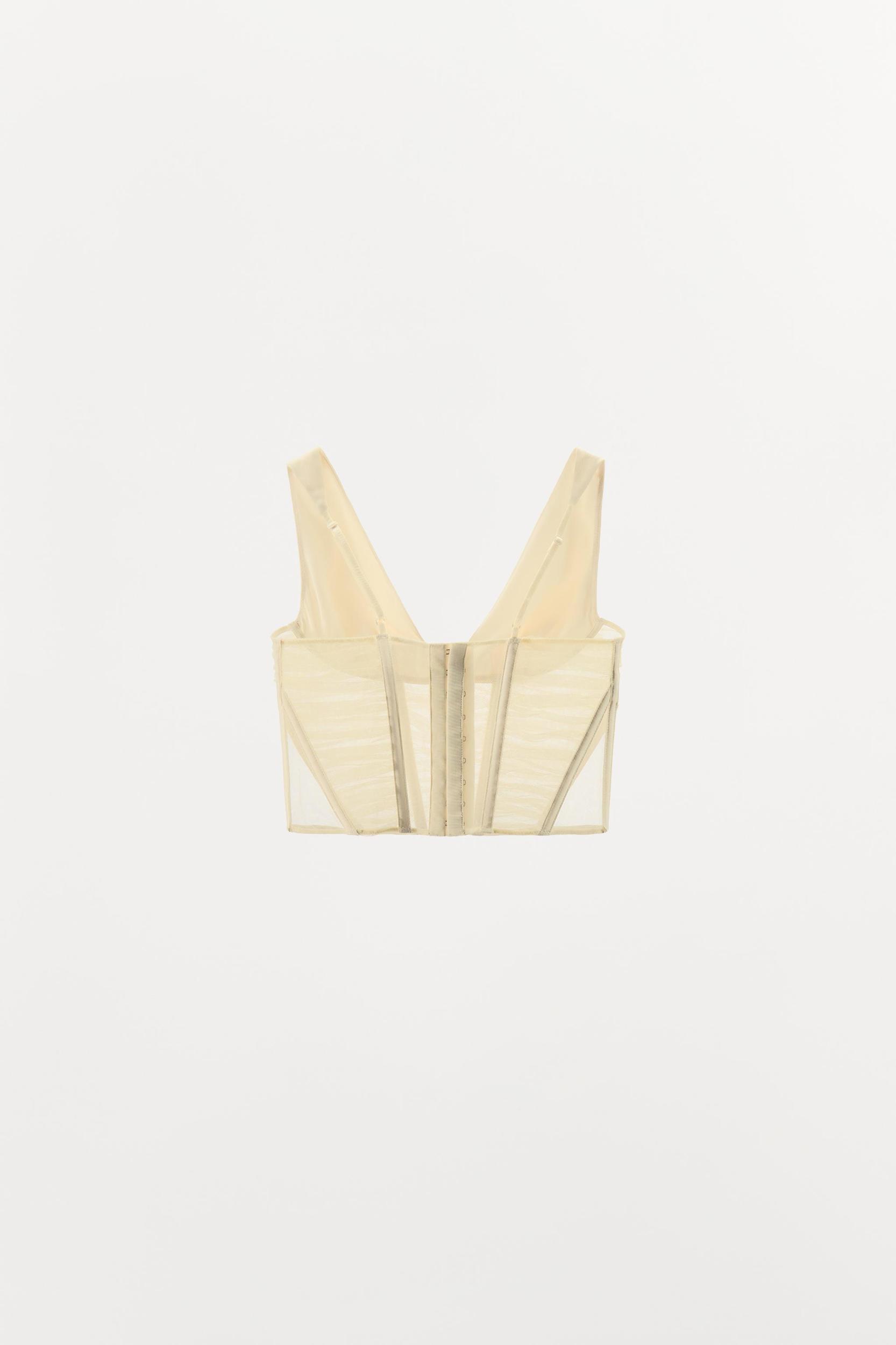 COMBINATION SATIN EFFECT CORSET TOP Product Image