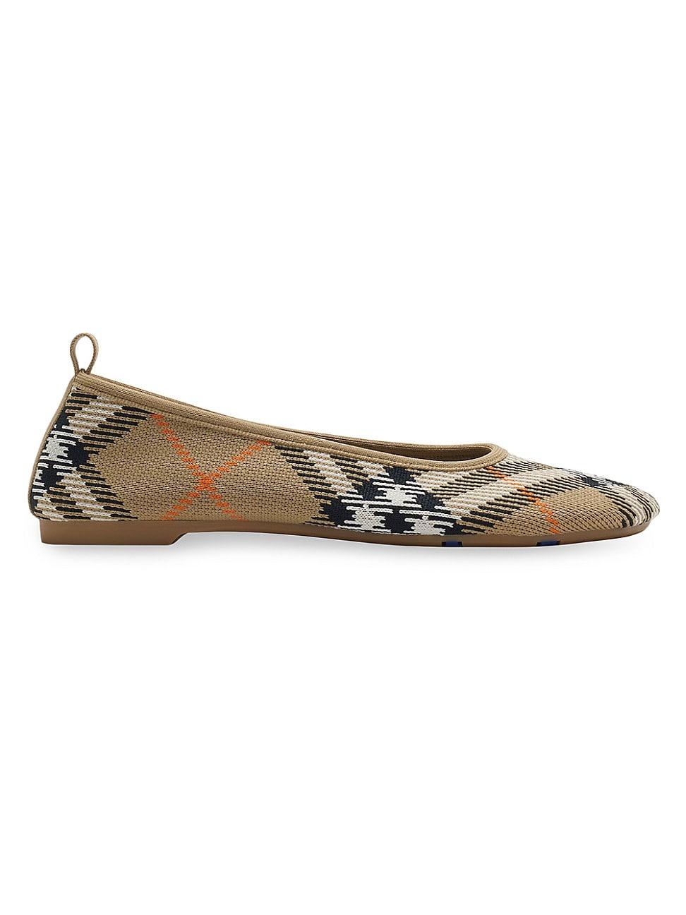 burberry Baby Check Knit Ballerina Flat Product Image
