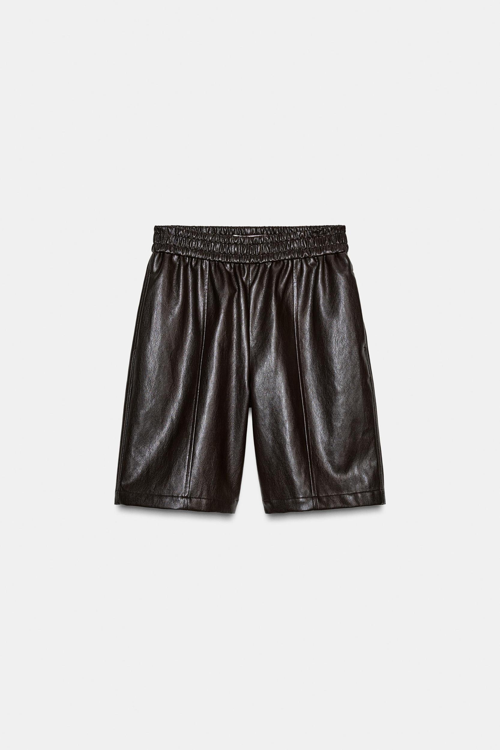 FAUX LEATHER SHORTS Product Image