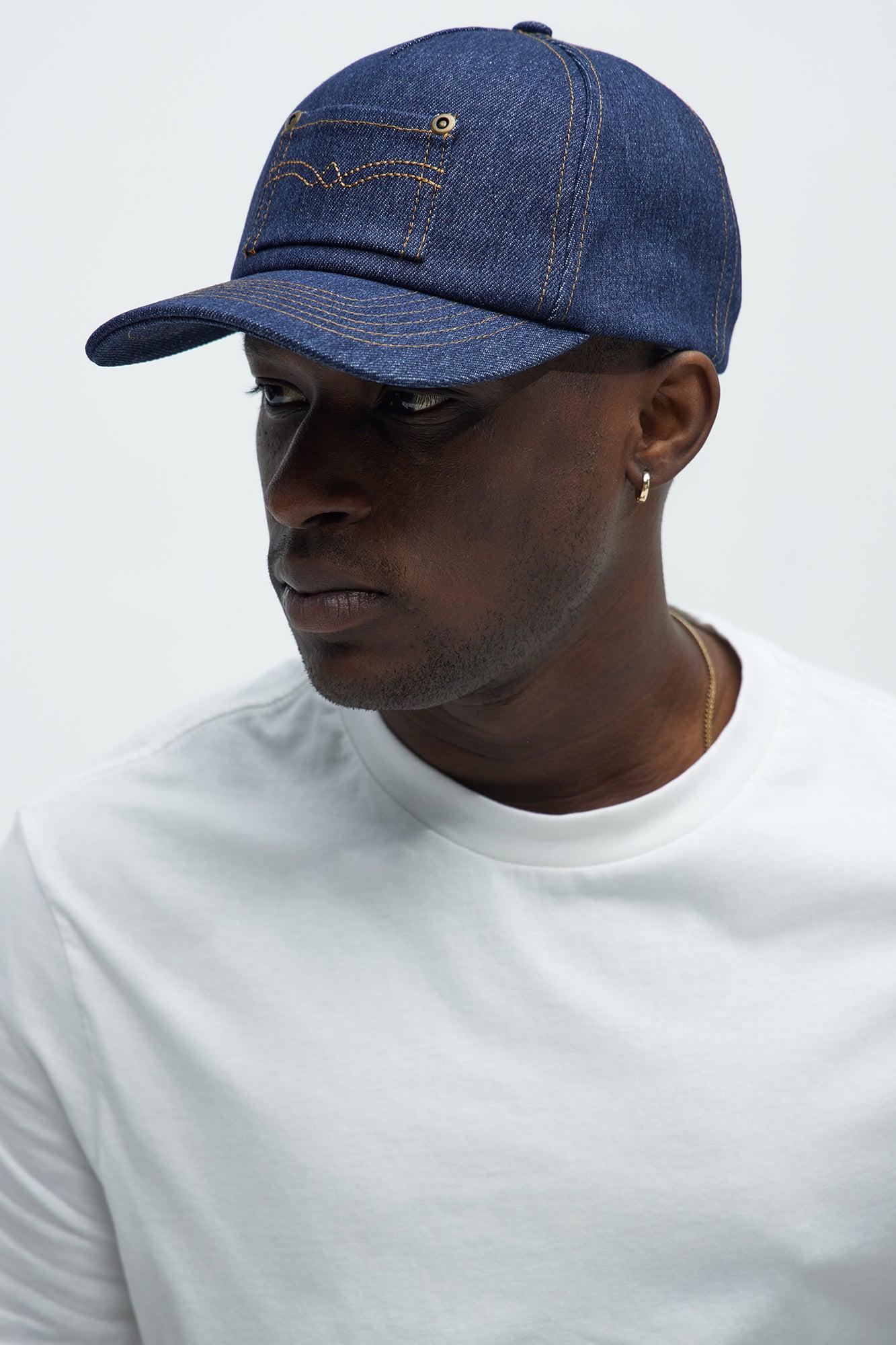 Raw Denim Snapback Hat - Denim Product Image