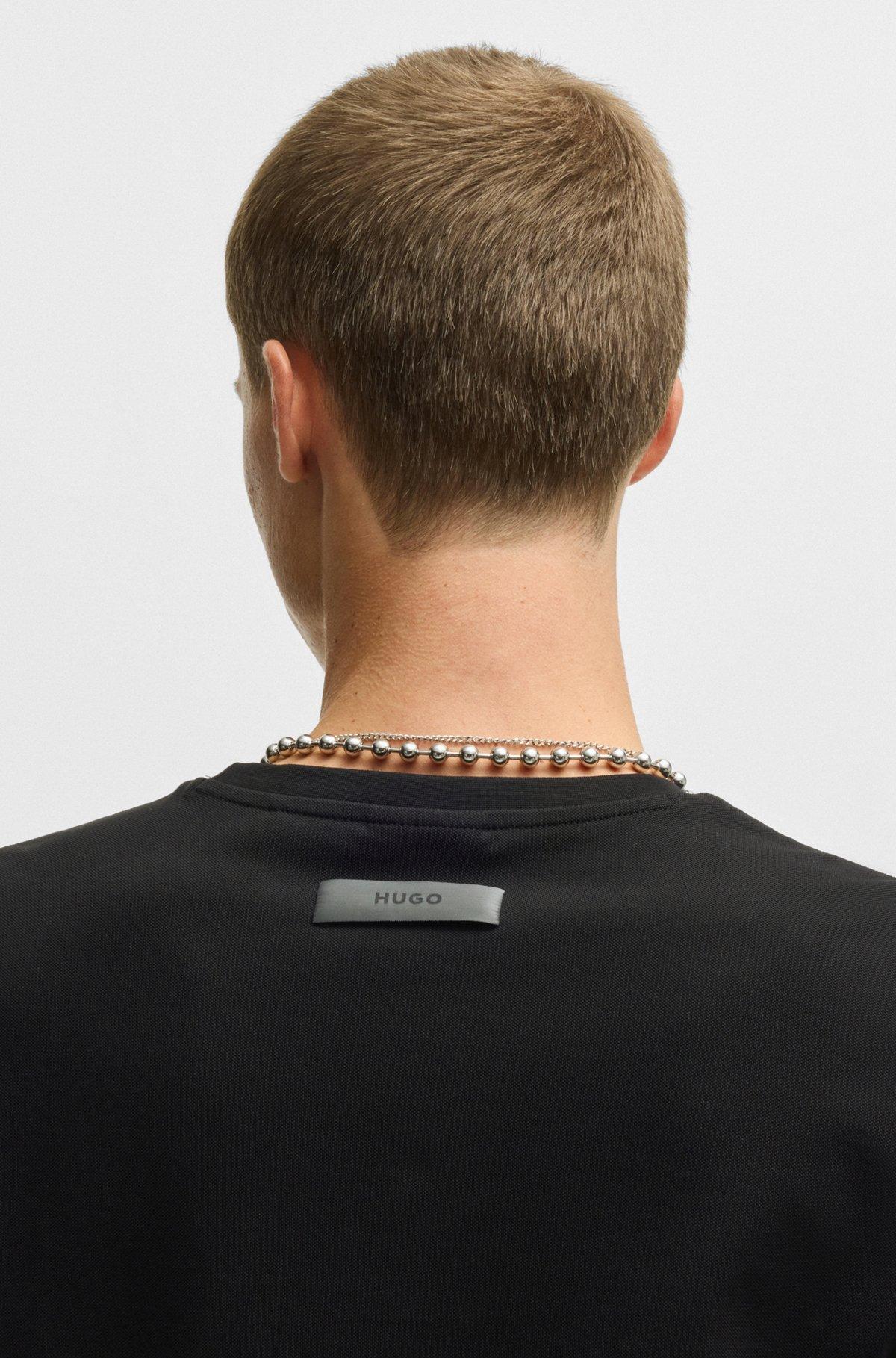 Slim-fit T-shirt in mercerized stretch-cotton piqué Product Image