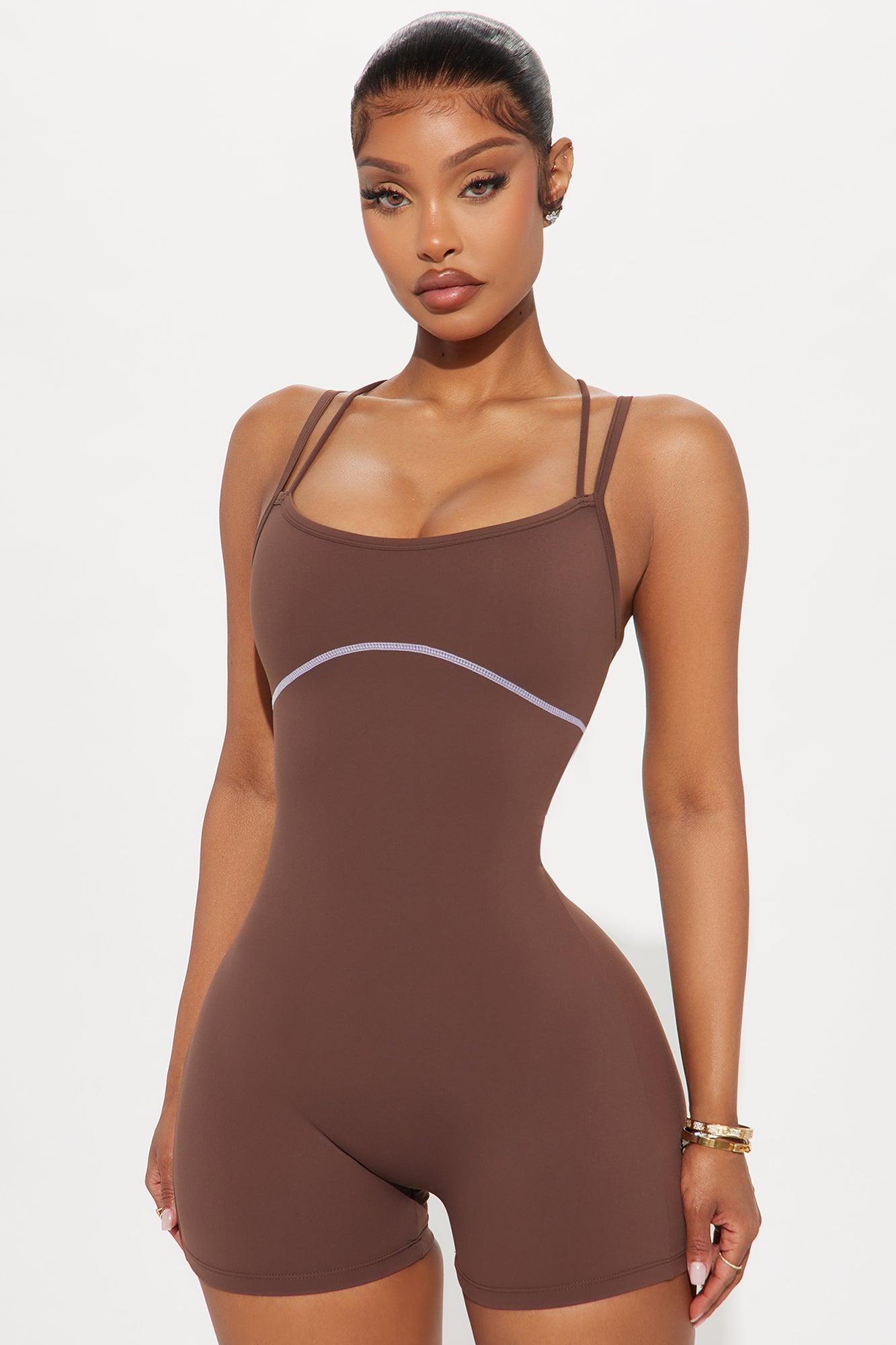 In Harmony Active Romper - Chocolate Product Image