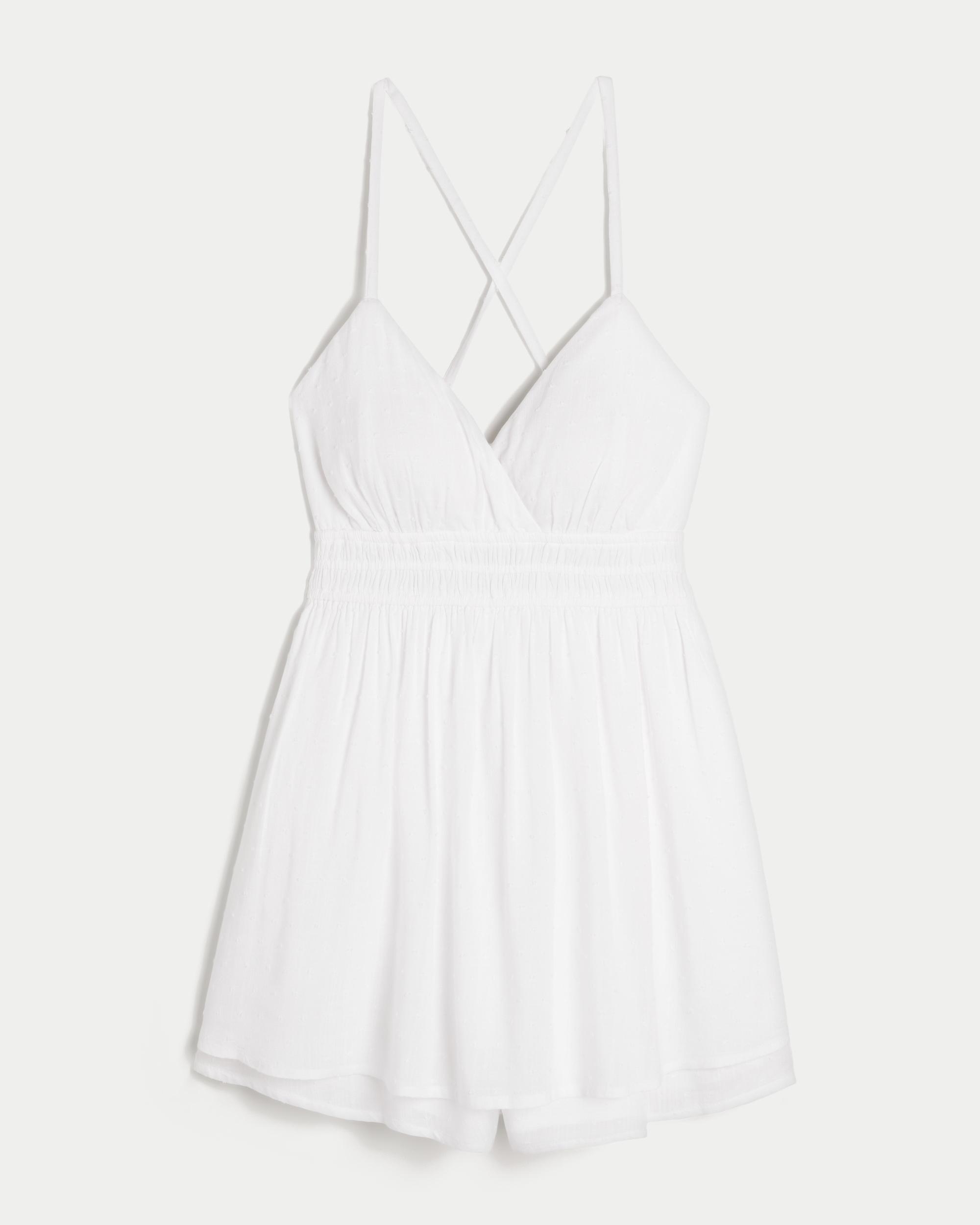 Open-Back Babydoll Romper Product Image