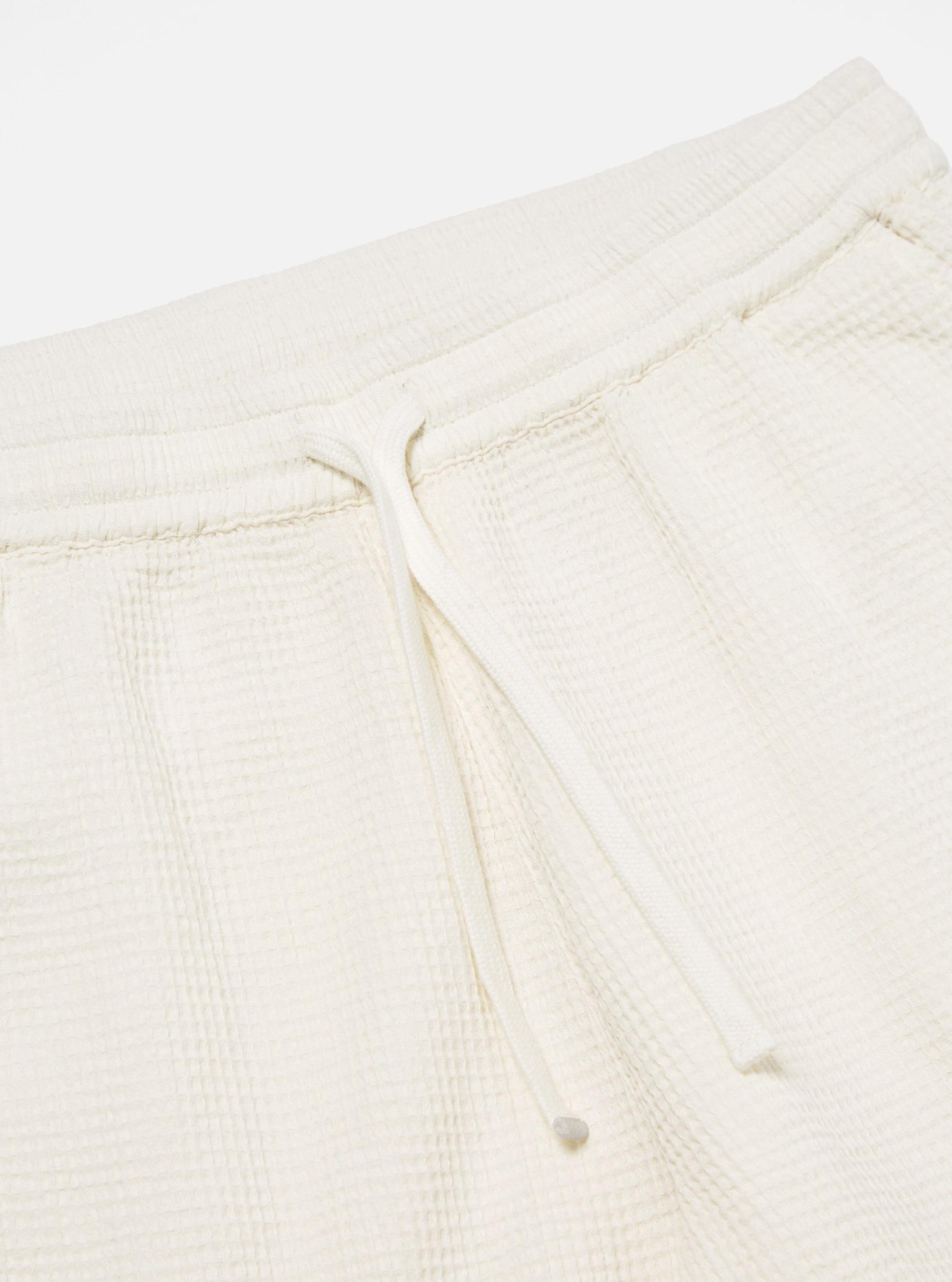 Universal Works Simple Short in Ecru Japanese Waffle Product Image