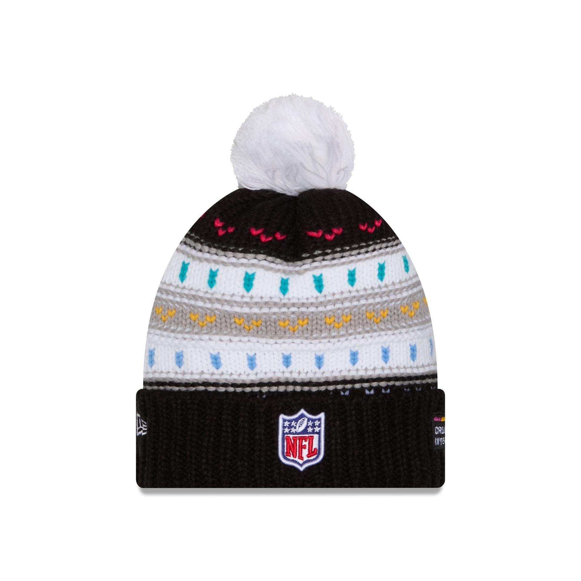 Philadelphia Eagles 2025 Crucial Catch Women's Pom Knit Hat Female Product Image