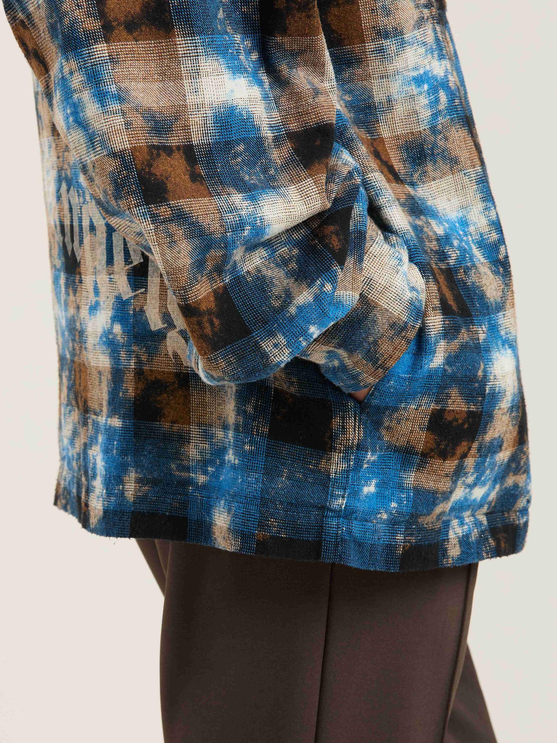 CURVED LOGO CHECK SHIRT LS LIGHT BLUE - Product Image