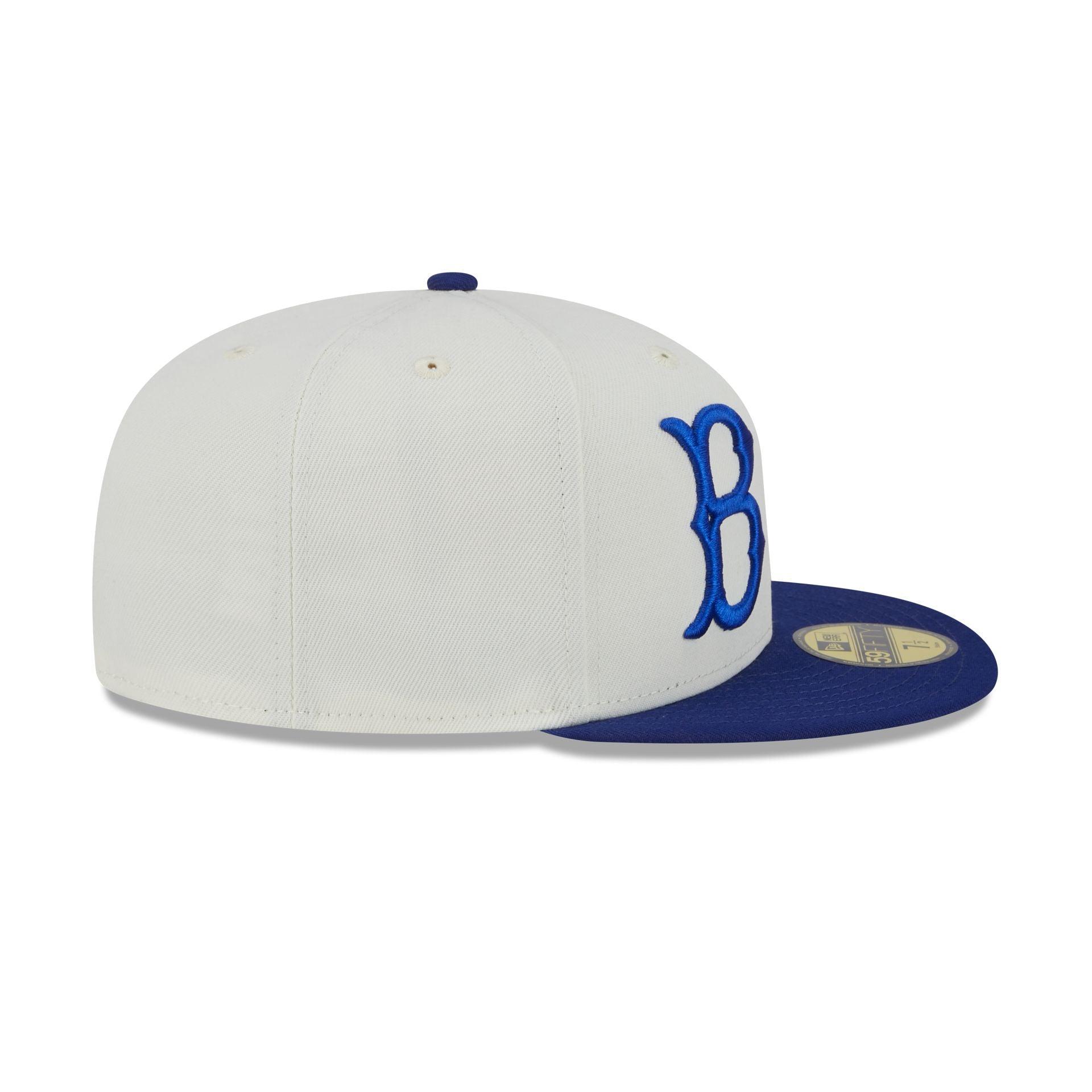 Brooklyn Dodgers Jackie Robinson Chrome White 59FIFTY Fitted Hat Male Product Image