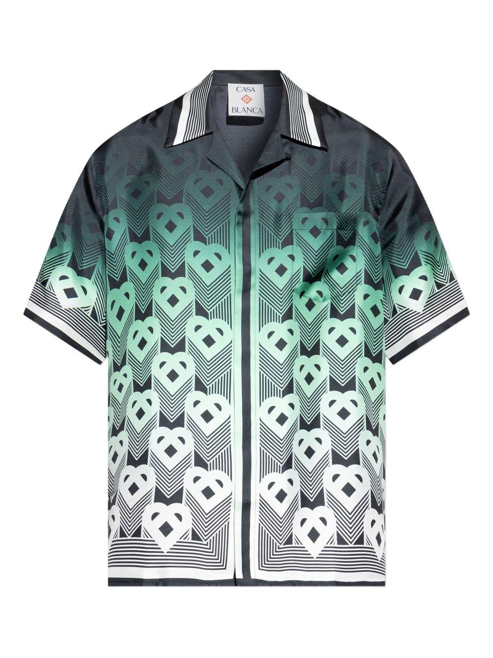 monogram gradient silk shirt Product Image