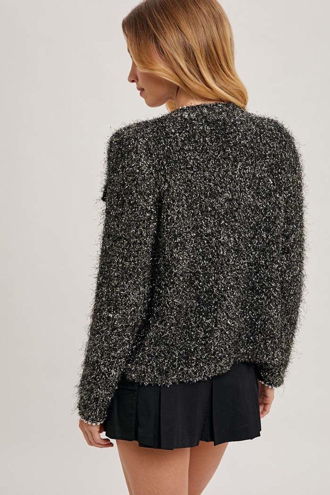 Pearl Button Sweater Jacket Product Image