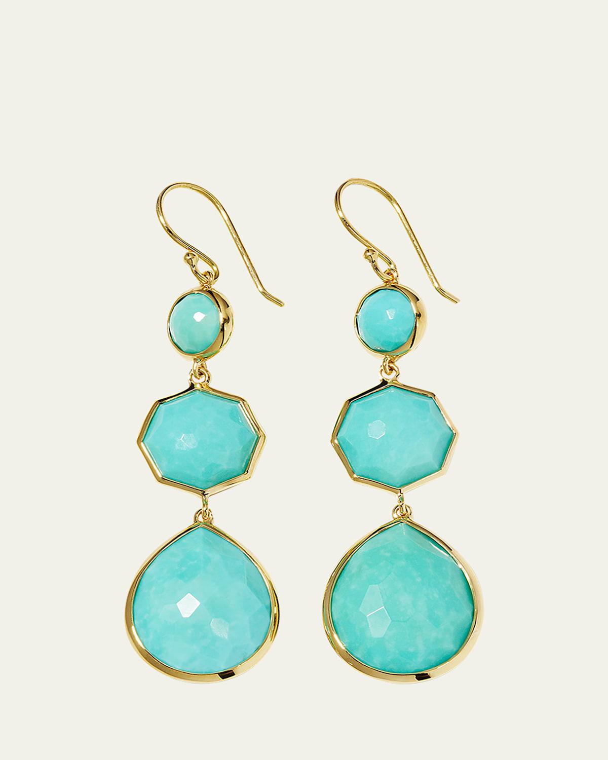 Womens Rock Candy Small Crazy 8S 18K Green Gold & Gemstone Drop Earrings Product Image