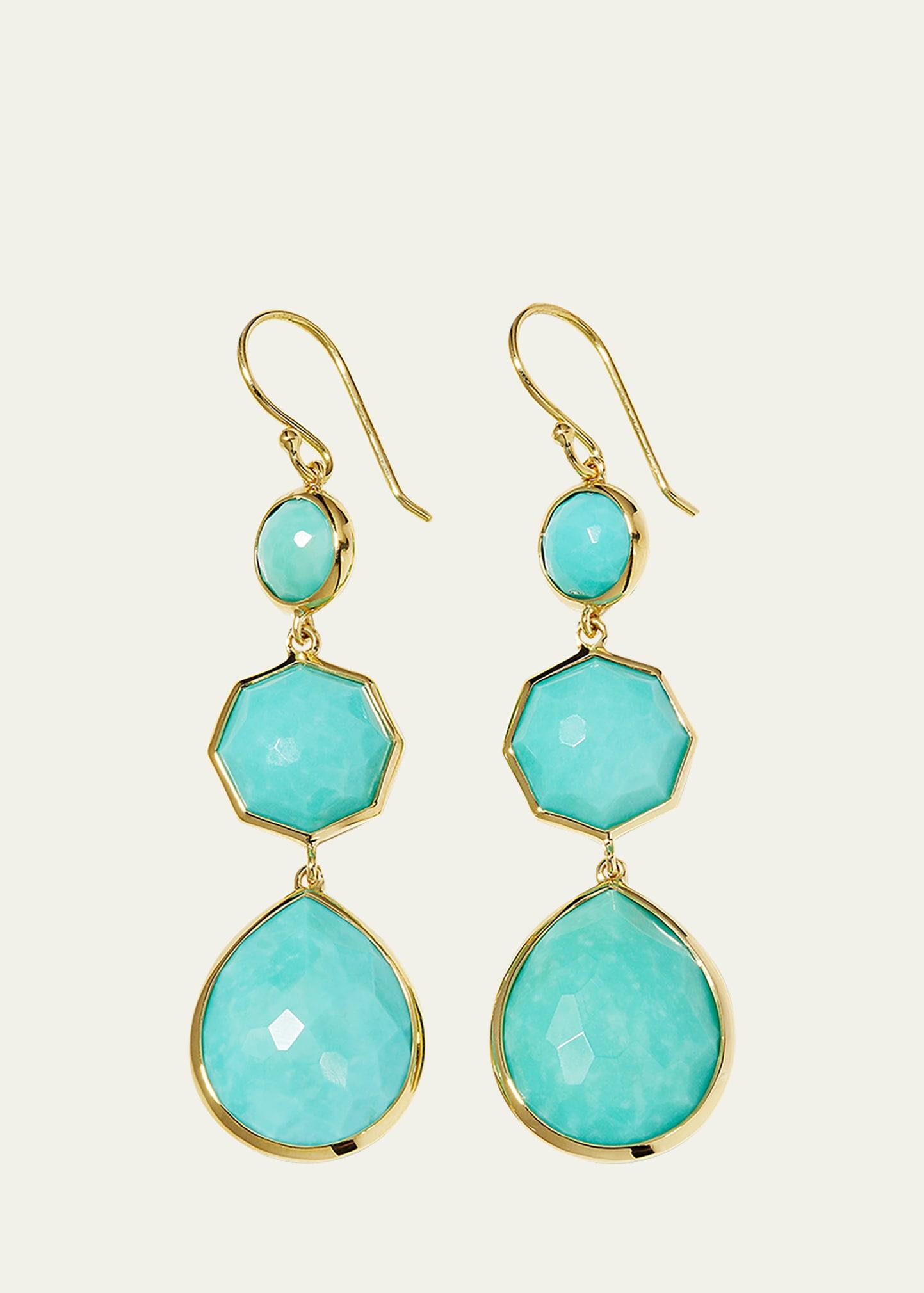 Womens Rock Candy Small Crazy 8S 18K Green Gold & Gemstone Drop Earrings Product Image