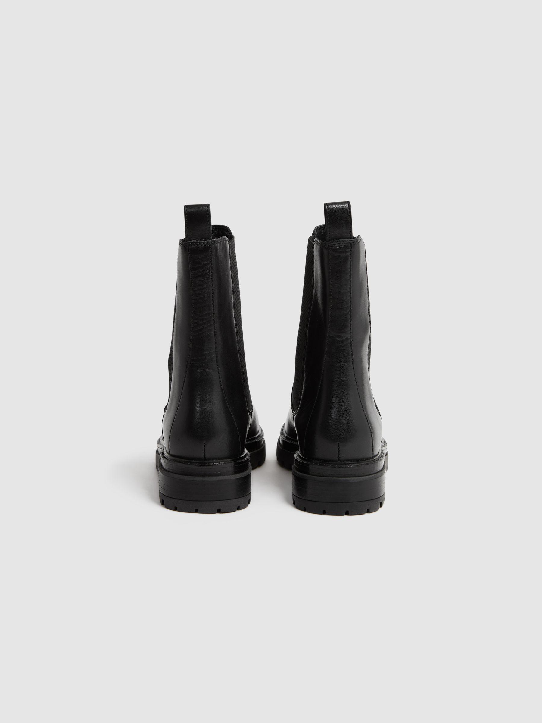 Leather Chelsea Boots in Black Product Image