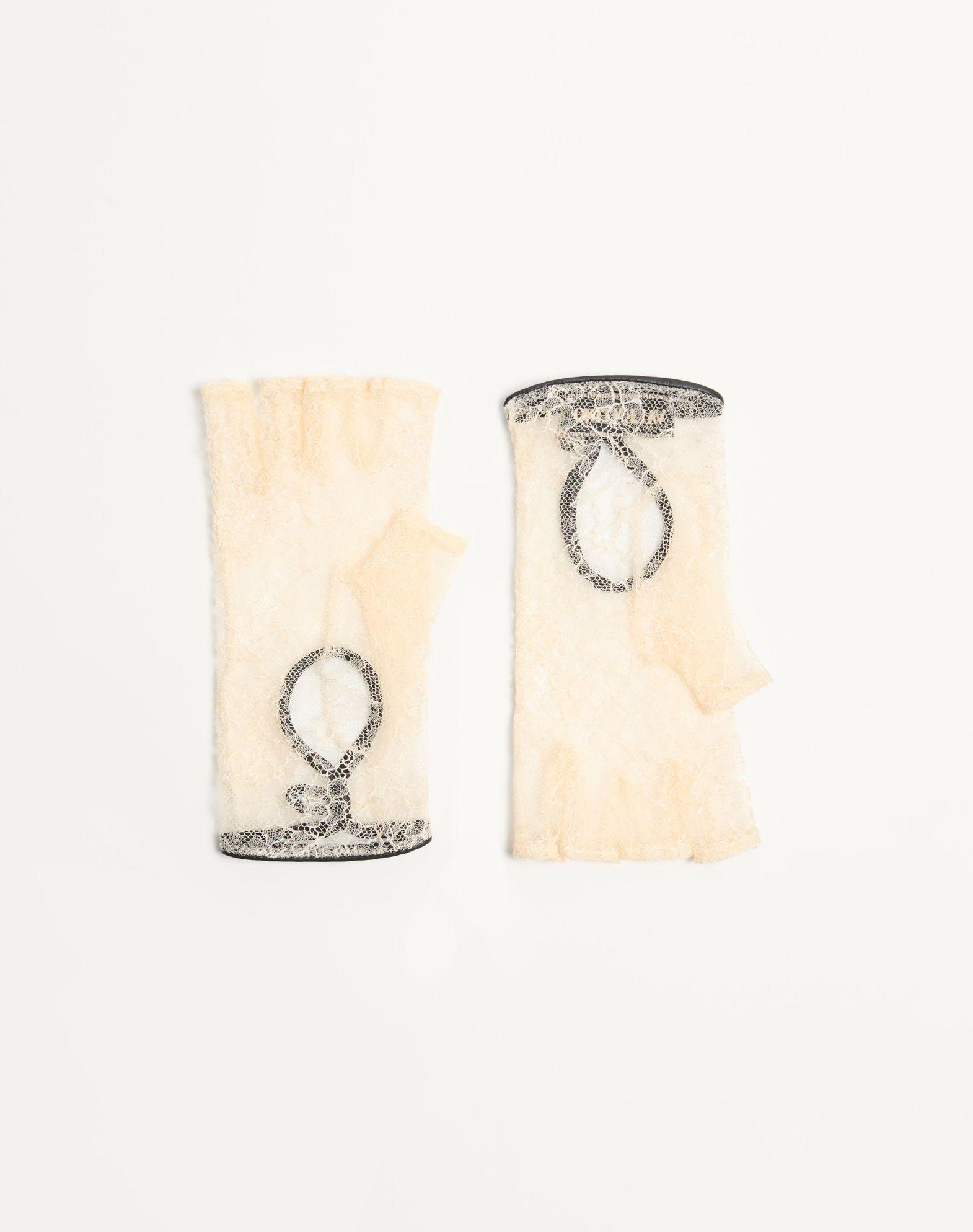 Vlogo Signature Biker Gloves In Lace And Leather Product Image