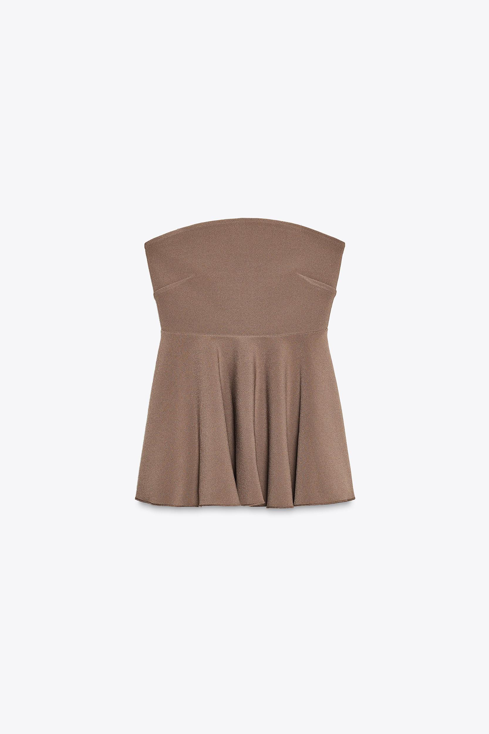 STRAPLESS CREPE TOP Product Image