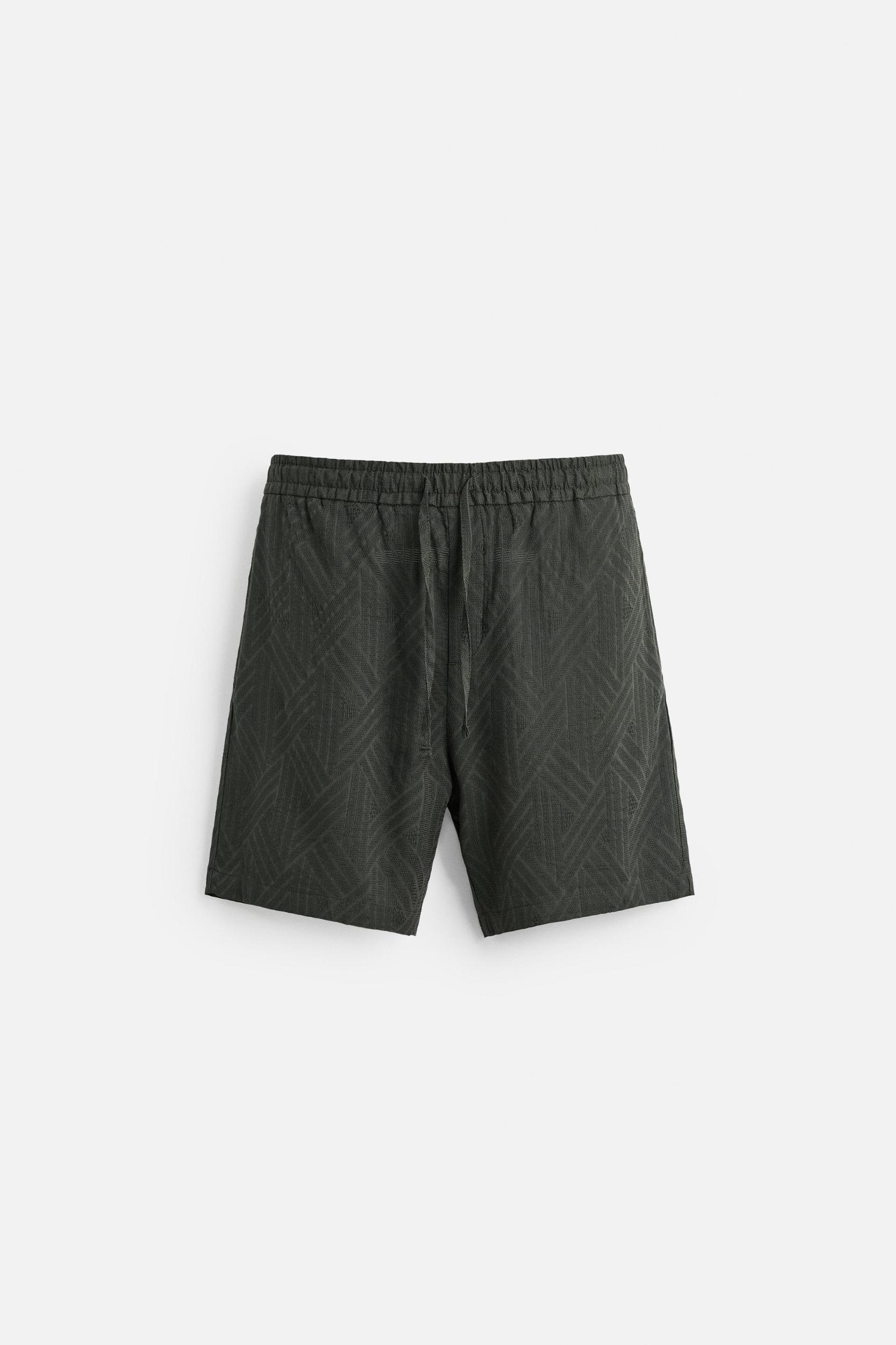 GEOMETRIC JACQUARD SHORTS Product Image