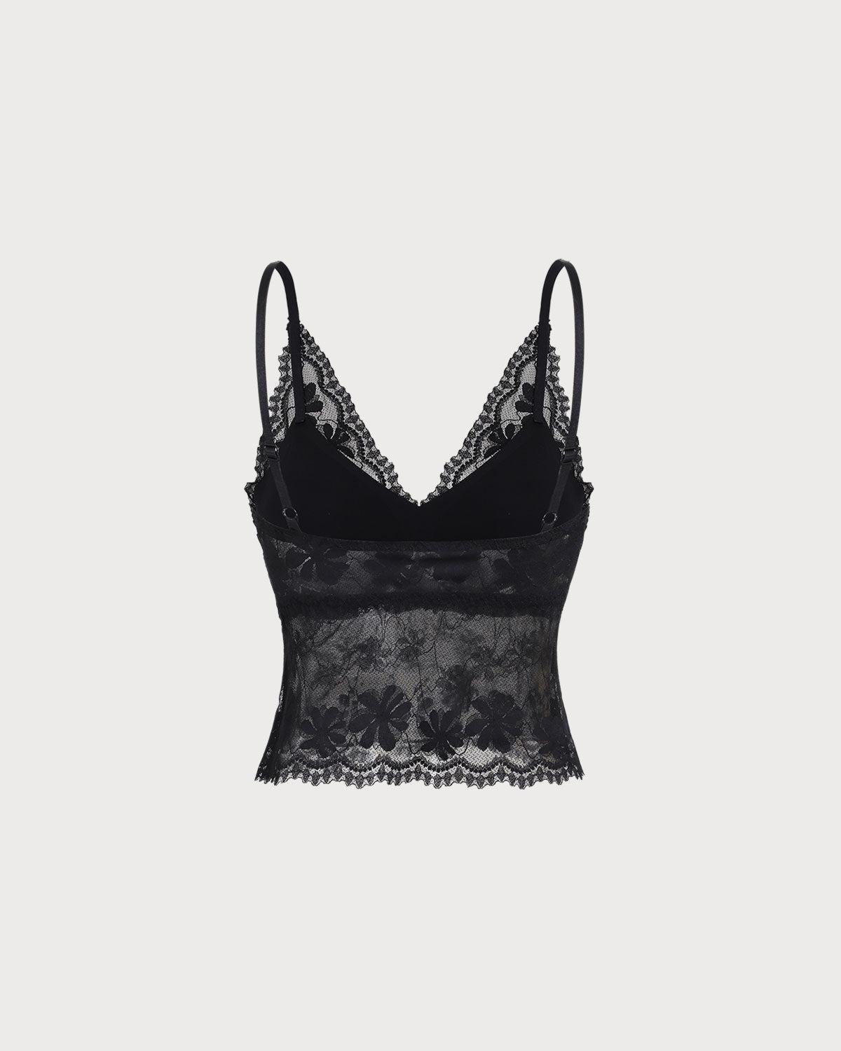 Black Lace V Neck Bustier Product Image