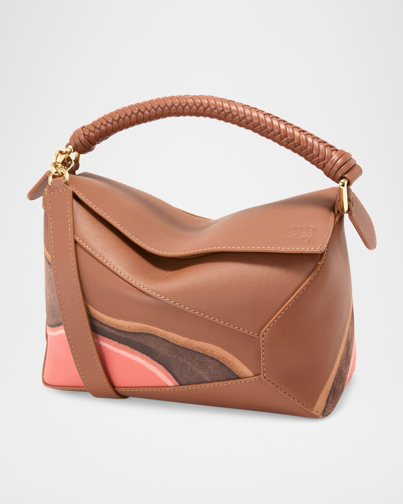 Puzzle Edge Small Top-Handle Bag in Nappa Leather Product Image