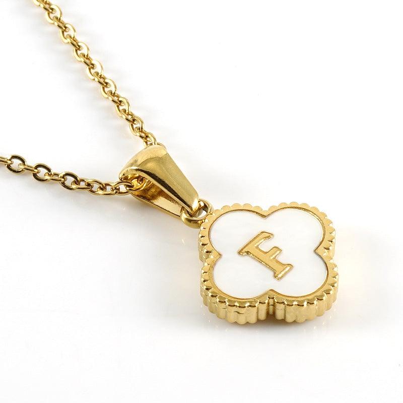 Clover Initial Necklace Product Image