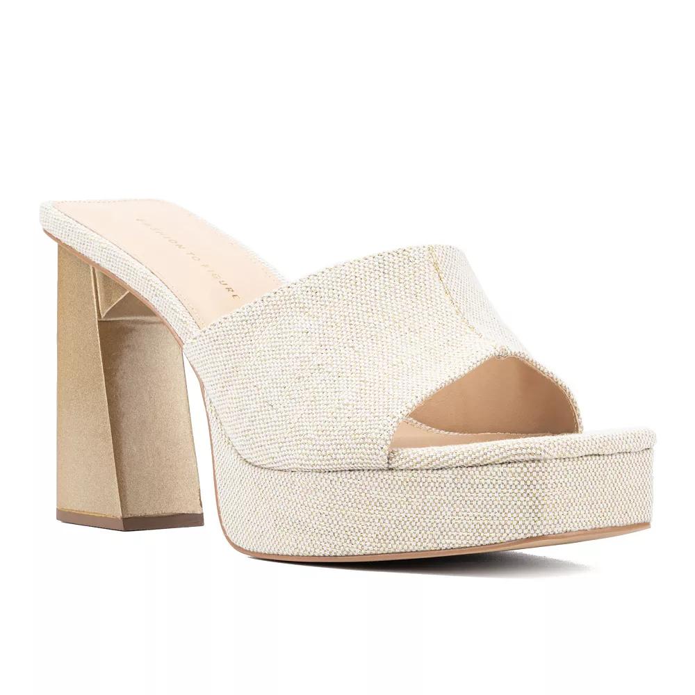 Fashion to Figure Teresa Women's Wide Width Platform Dress Sandals, Size: 10 Wide, Black Product Image