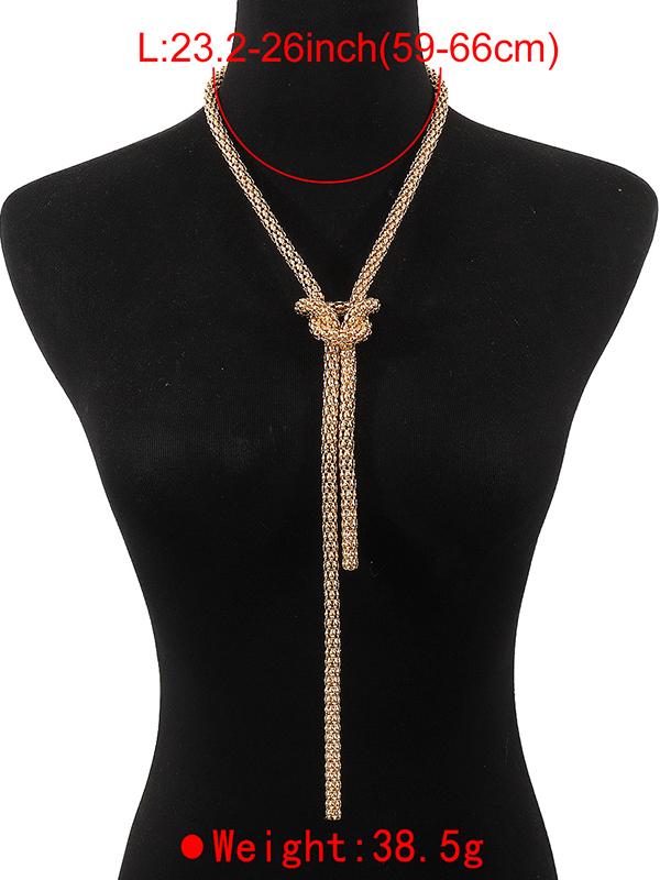 Chains Knot Tasseled Necklaces Accessories Product Image
