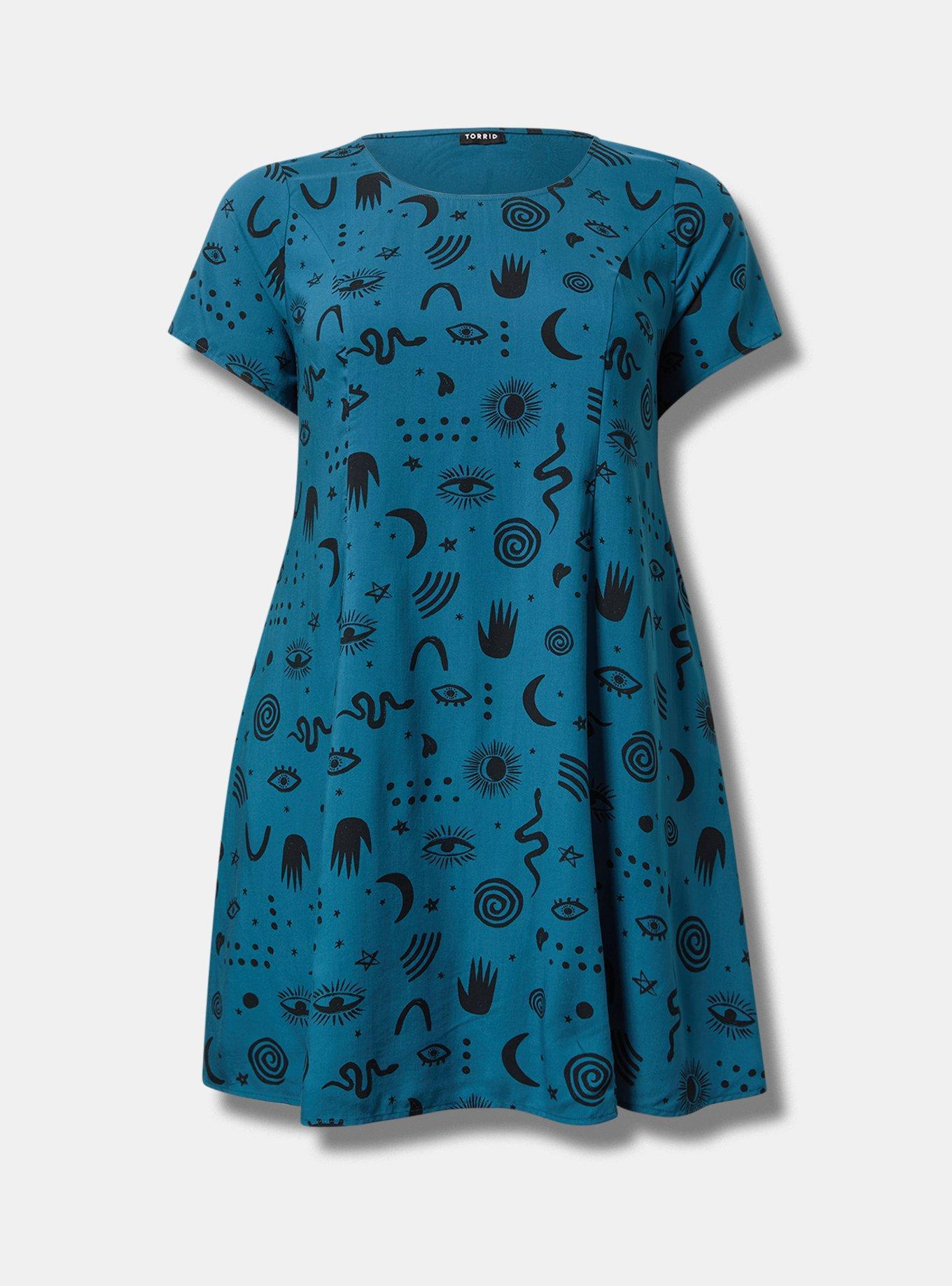 Mini Cap-Sleeve Trapeze Dress Product Image