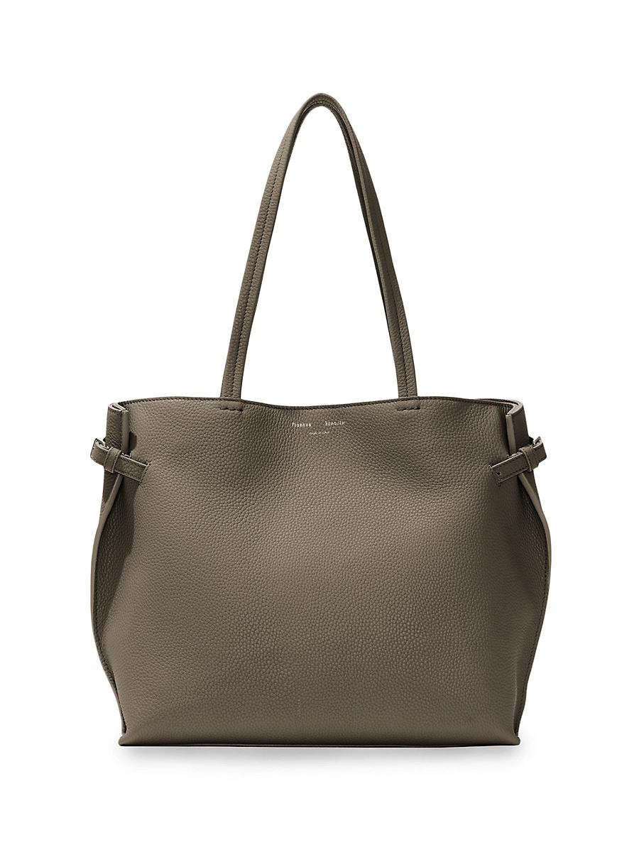 Womens East-West Pebbled Leather Tote Bag Product Image
