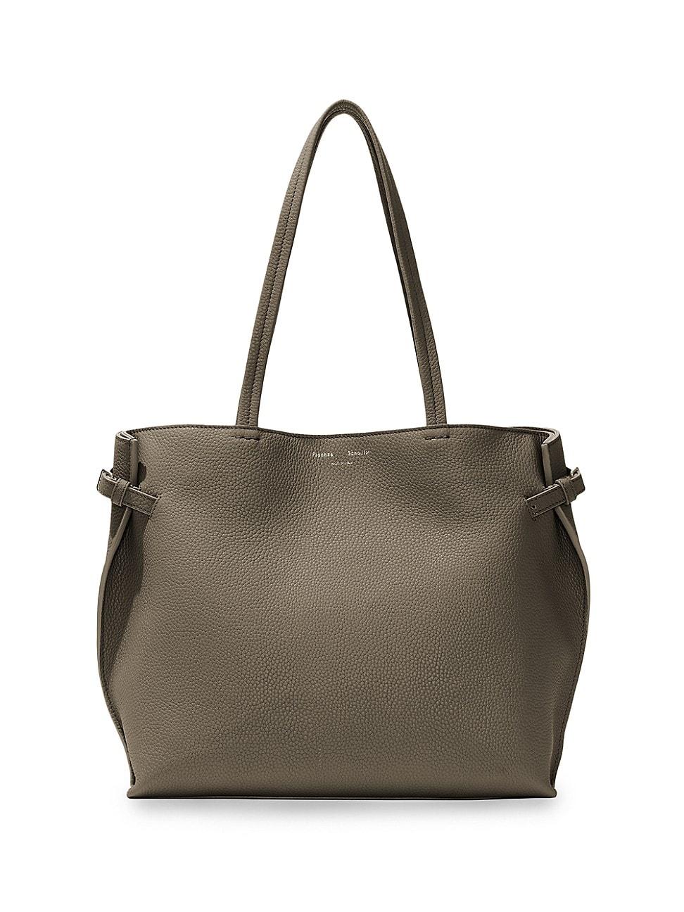 Womens East-West Pebbled Leather Tote Bag Product Image