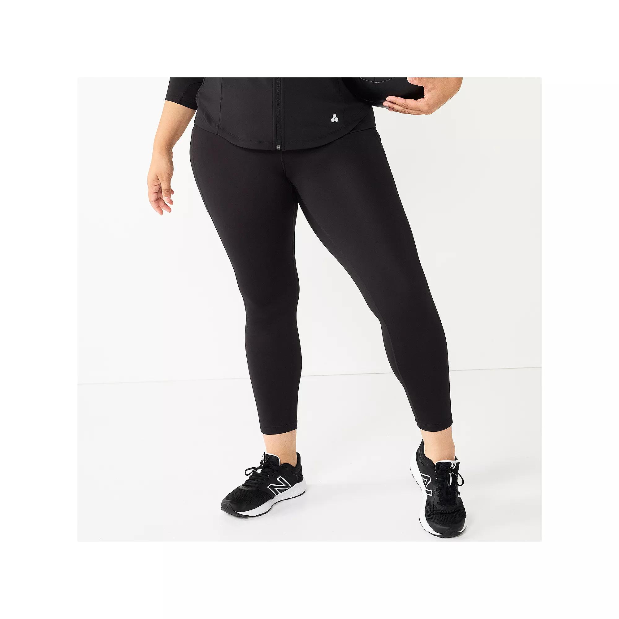 Women's Tek Gear® Ultrastretch High-Waisted Side Pocket 7/8 Leggings, Size: Large, Black Product Image