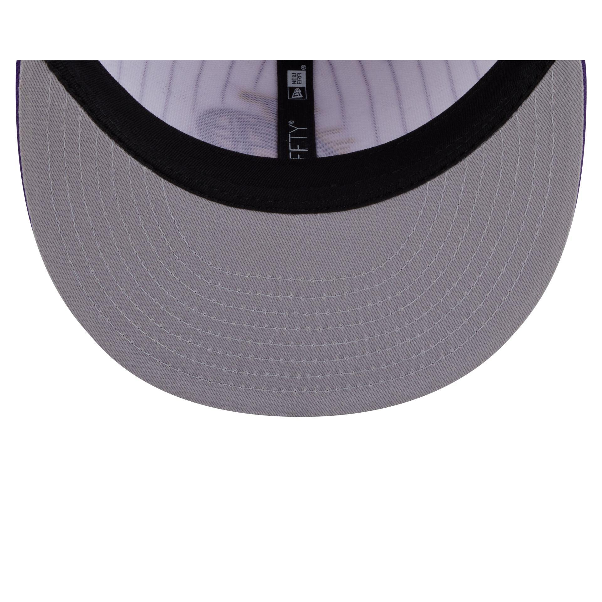 Los Angeles Lakers Deceptor Pinstripe 9FIFTY Snapback Hat Male Product Image