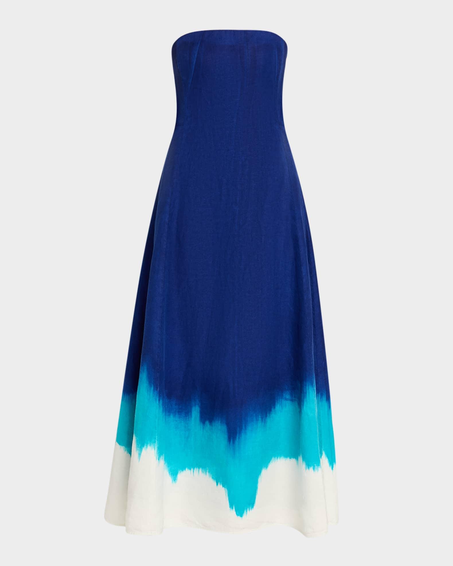 Alessia Strapless Tie-Dye Dress Product Image