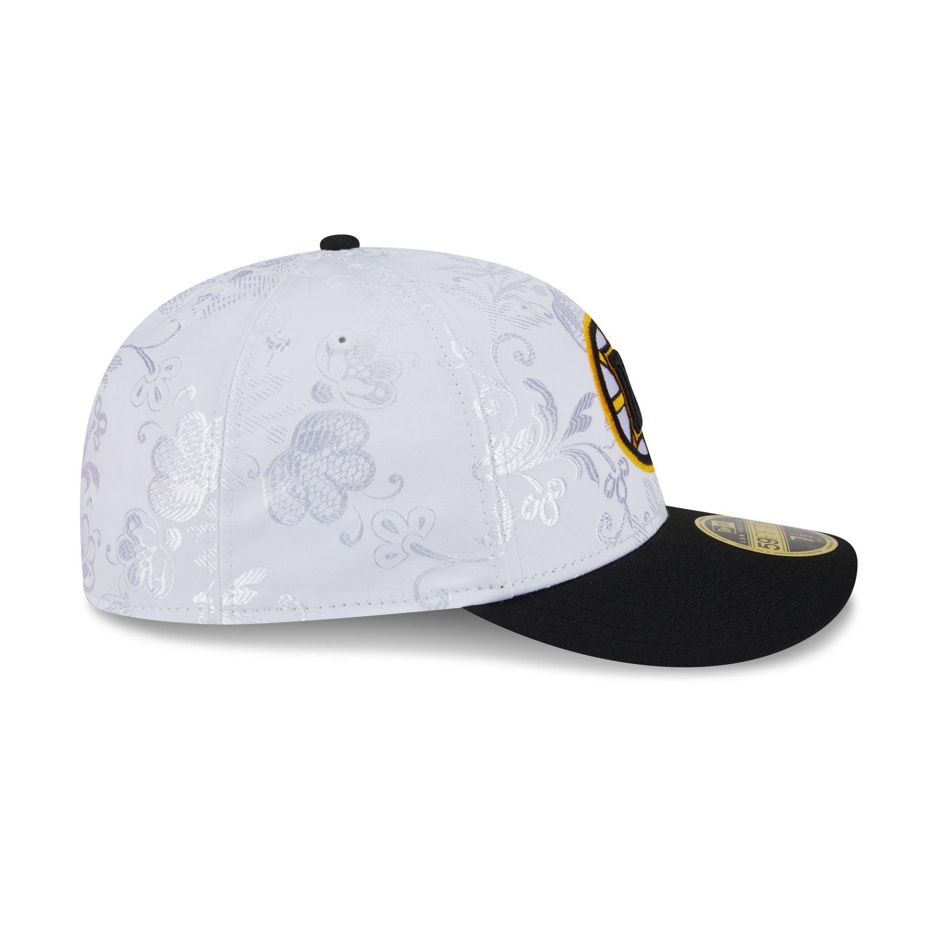 Boston Bruins Floral Shine Low Profile 59FIFTY Fitted Hat Male Product Image