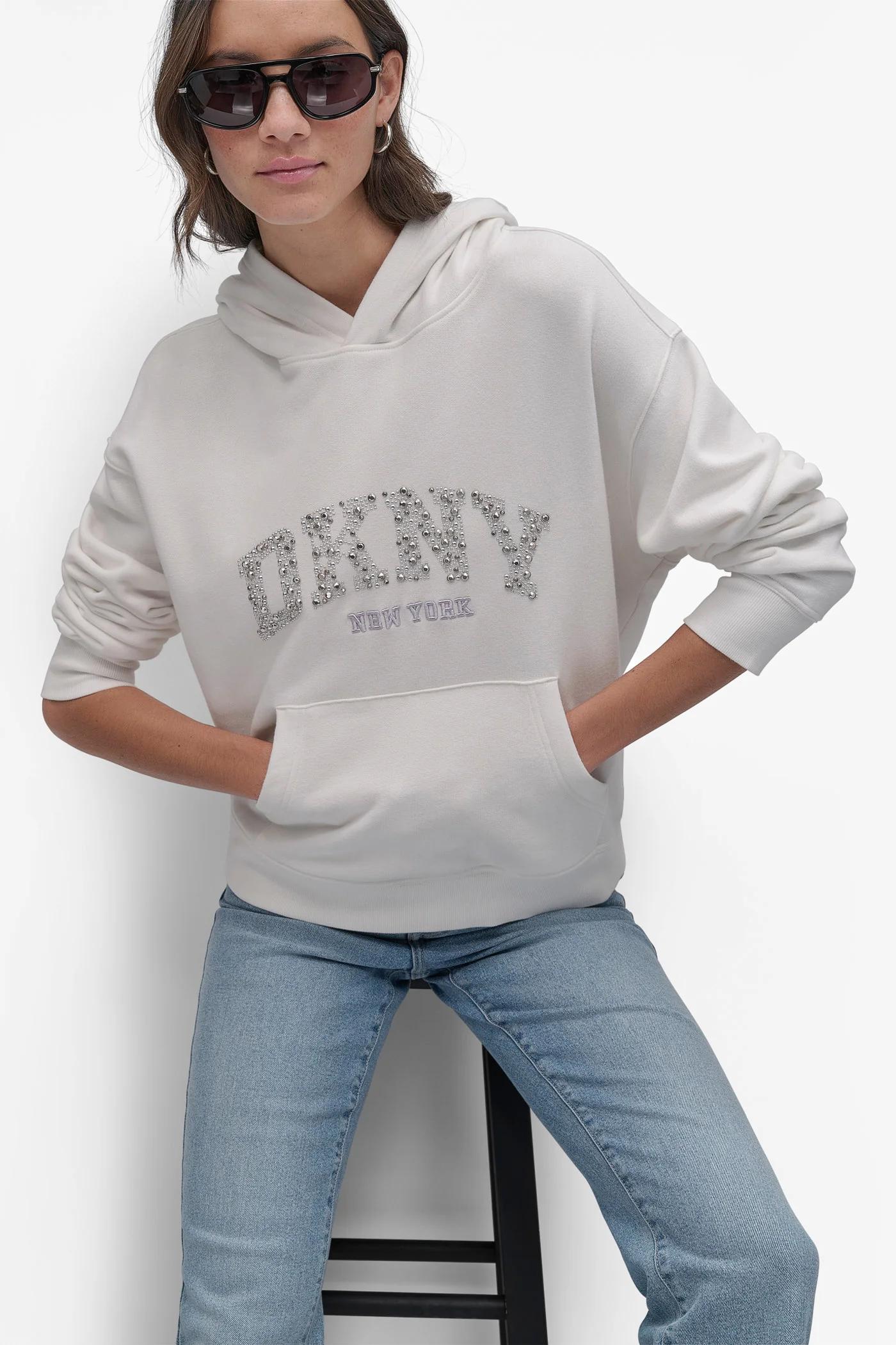 DKNY ARCHED DOME STUD SWEATSHIRT Product Image