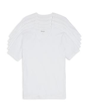 Hugo Boss V-Neck Classic Solid White Undershirts 5 Product Image