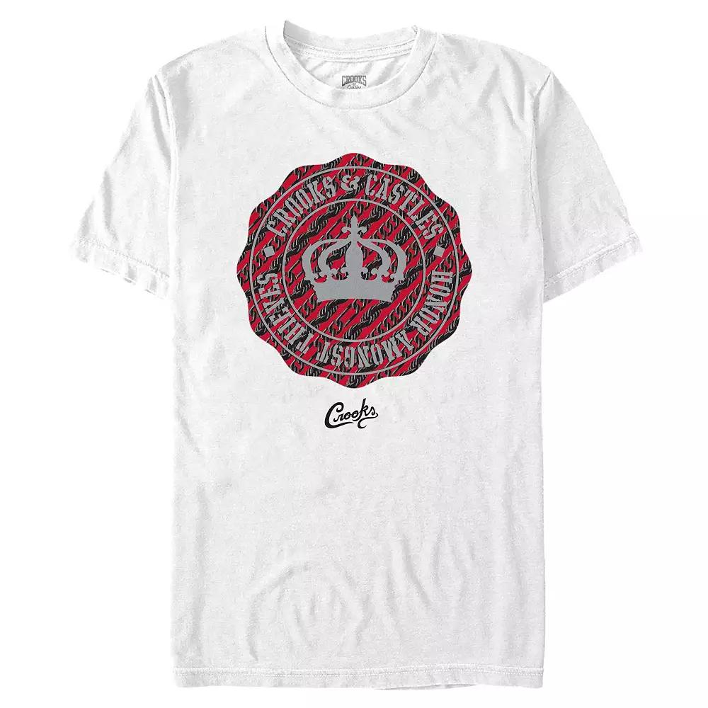 Men's Crooks And Castle Baroque Print Crown Stamp Graphic Tee,  Product Image