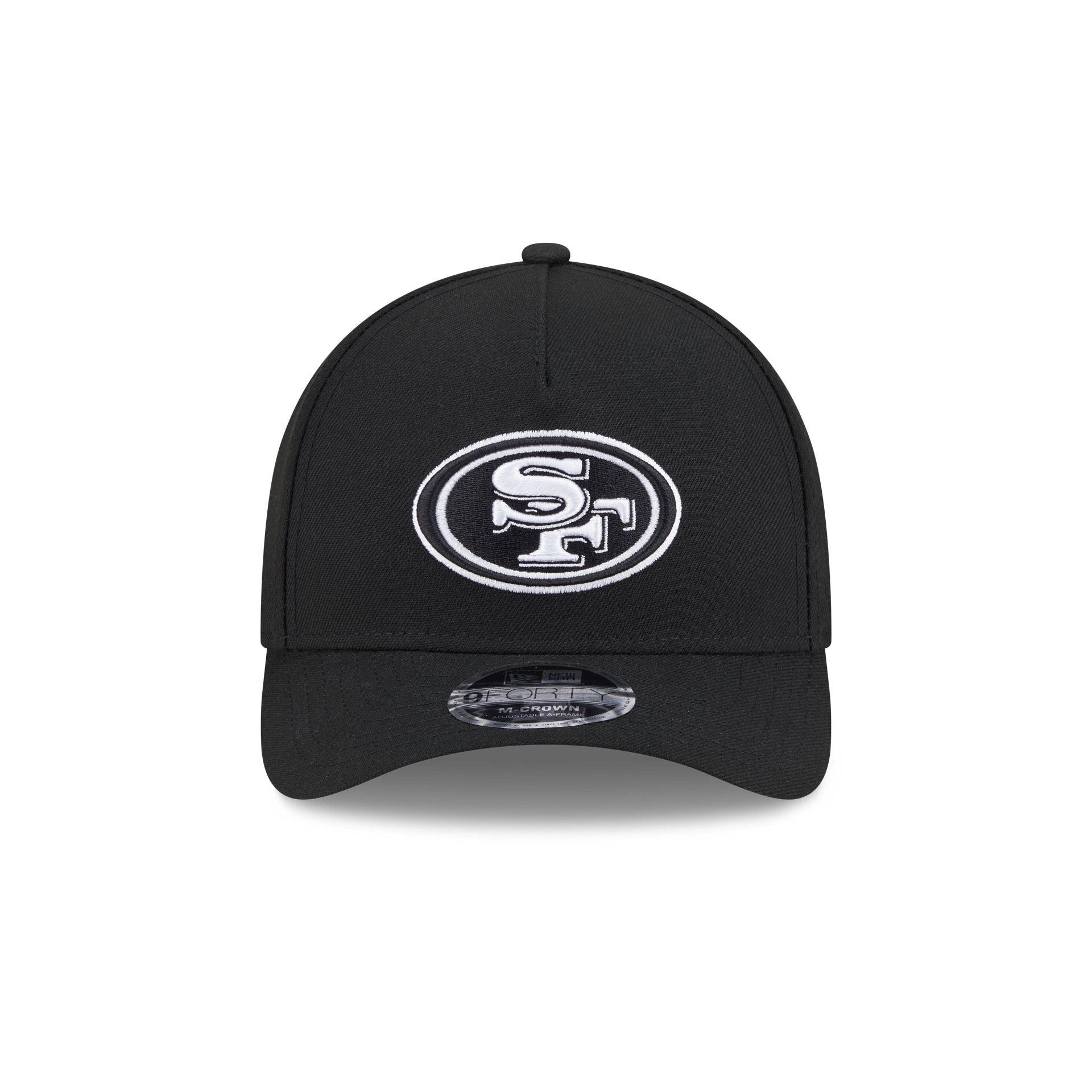 San Francisco 49ers Black & White 9FORTY M-Crown A-Frame Snapback Hat Male Product Image