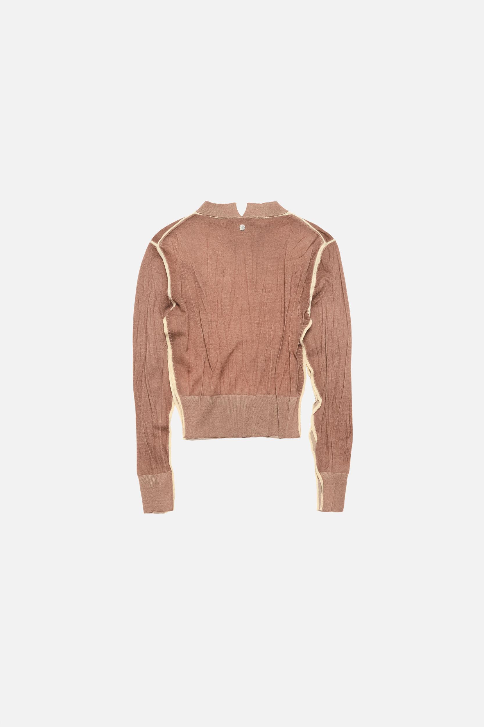 Wrinkled v-neck sweater Product Image