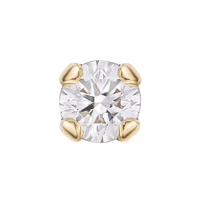 Lila Moon 14k Gold 1.7 mm Diamond Accent Nose Stud, Women's, 14k Whgold Product Image