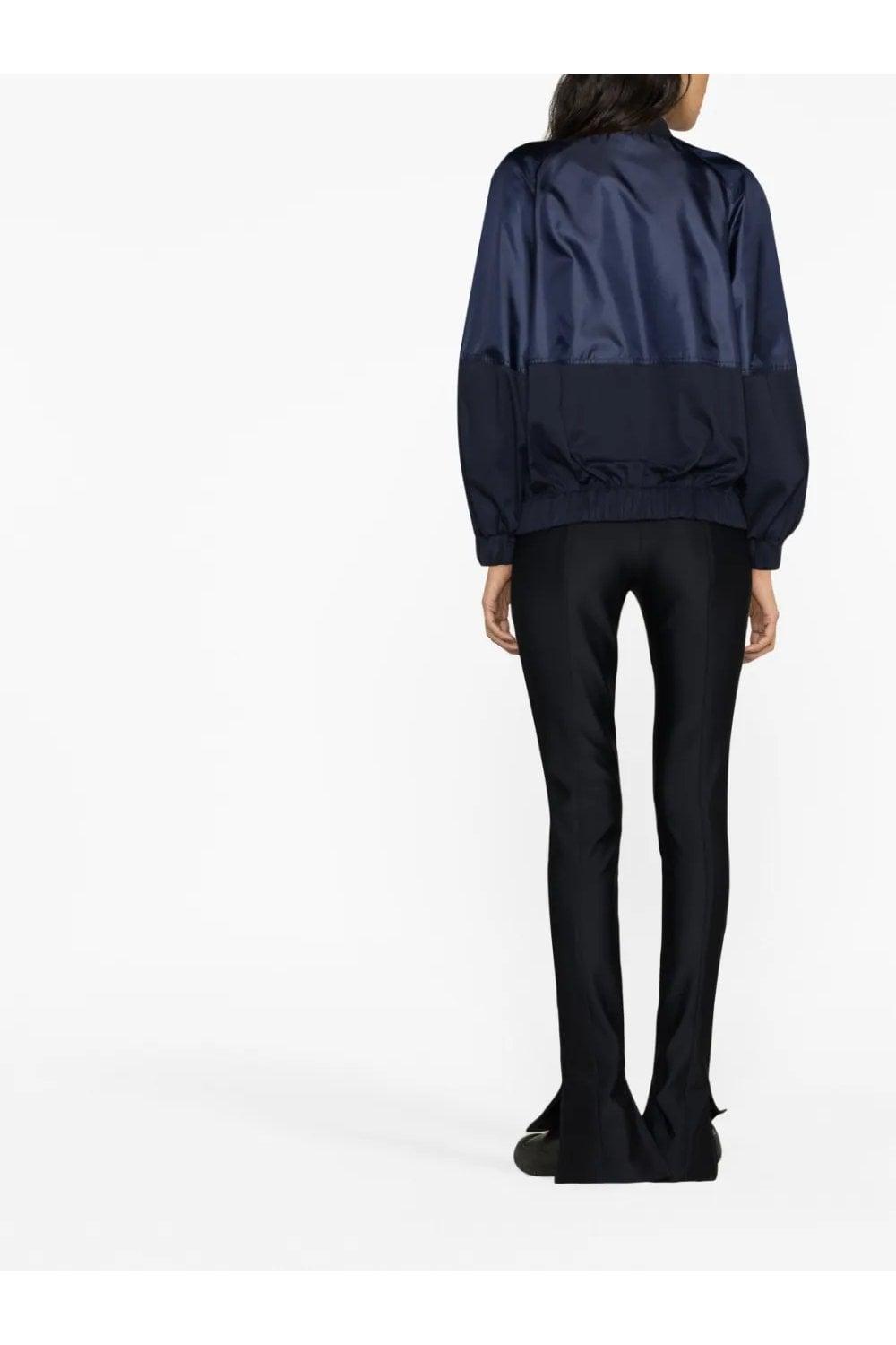 MONCLER Gobie Satin And Cotton-blend Twill Bomber Jacket In Navy Product Image