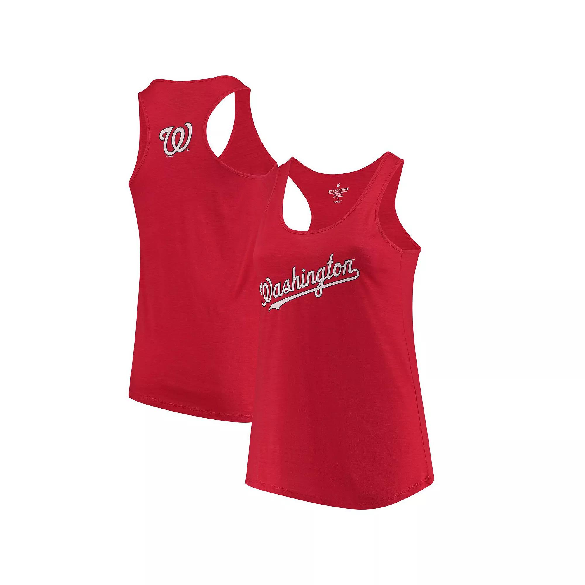 Women's Soft as a Grape Red Washington Nationals Plus  Product Image