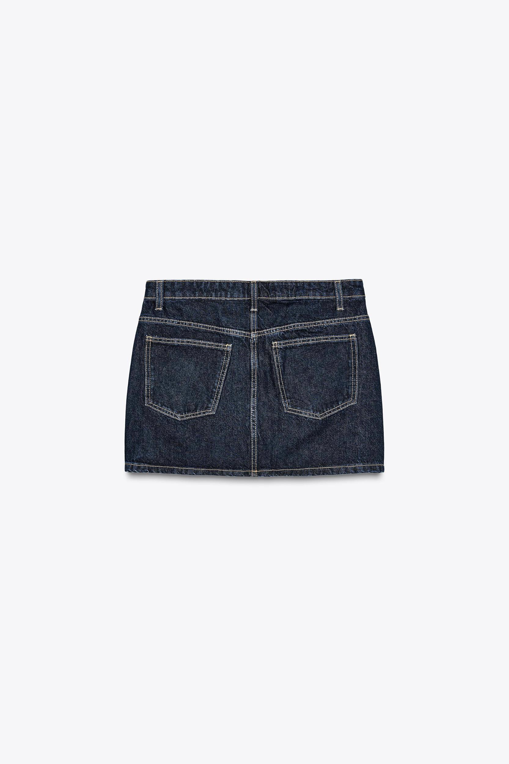 TRF CROSS-WAIST DENIM SKIRT Product Image