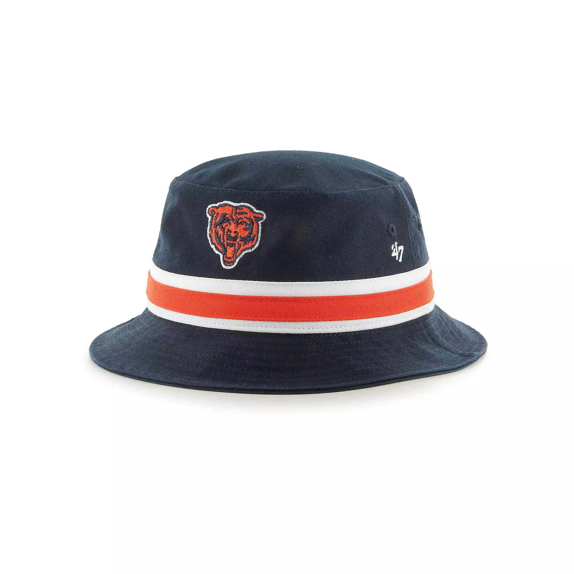 Men's '47 Navy Chicago Bears Striped Bucket Hat, Blue Product Image